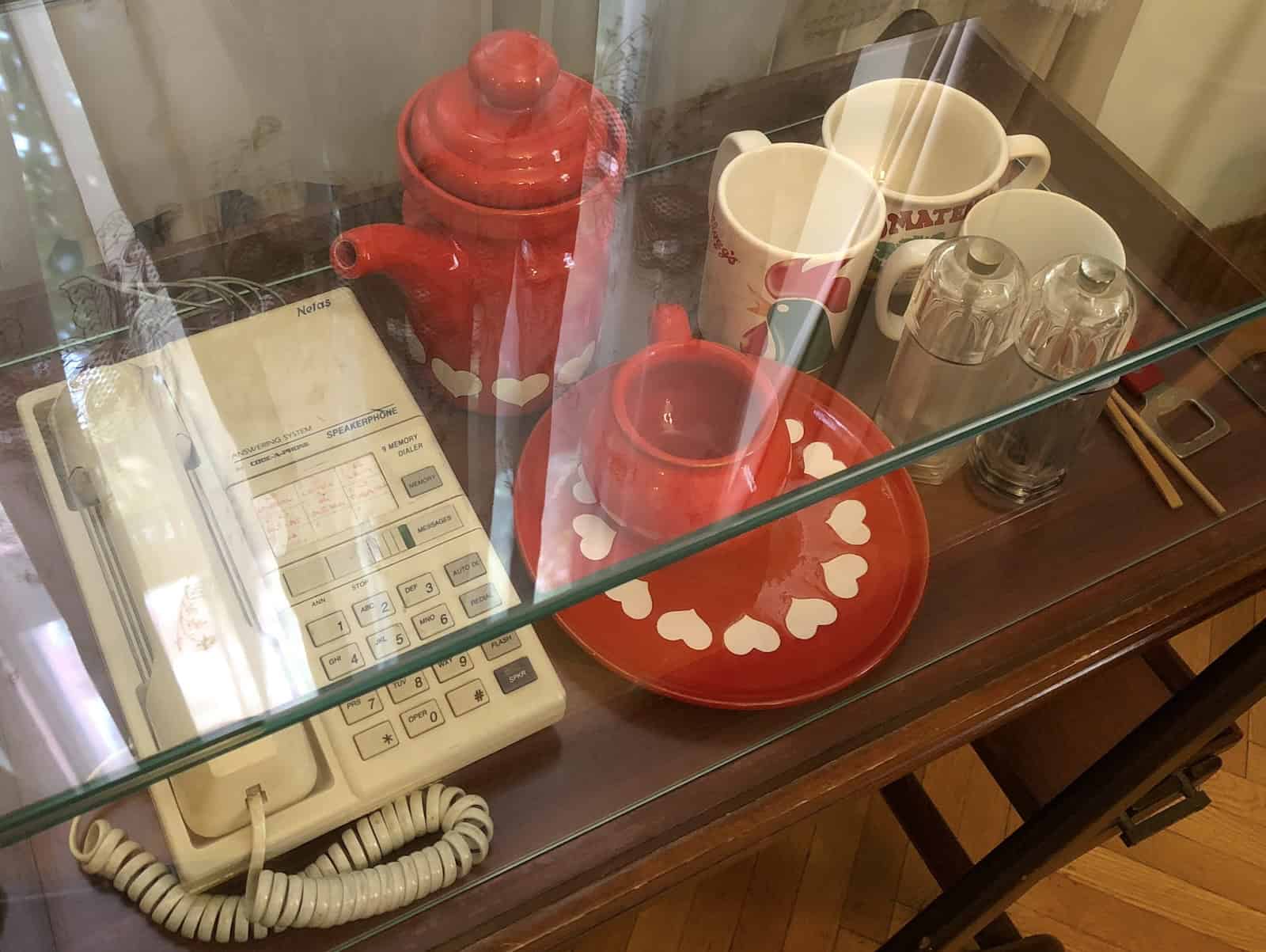 Personal items at the Barış Manço Museum in Istanbul, Turkey