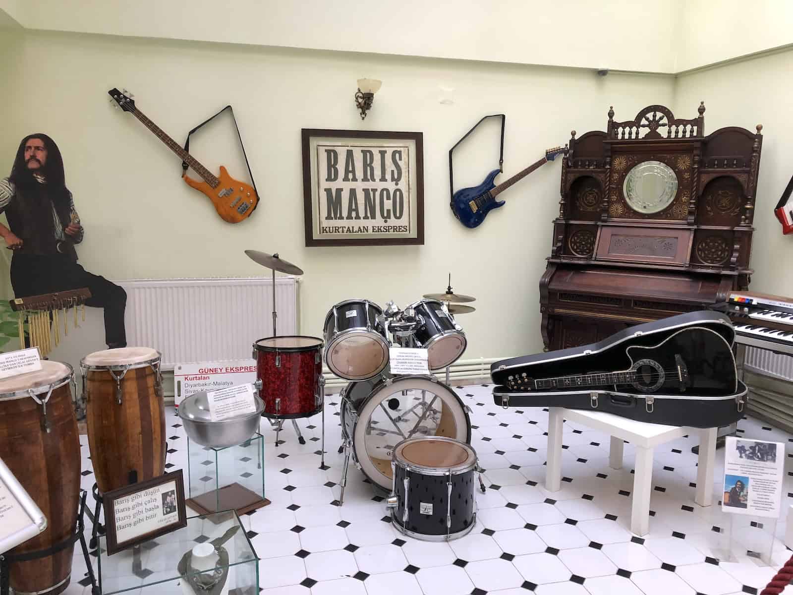 Instruments at the Barış Manço Museum in Istanbul, Turkey