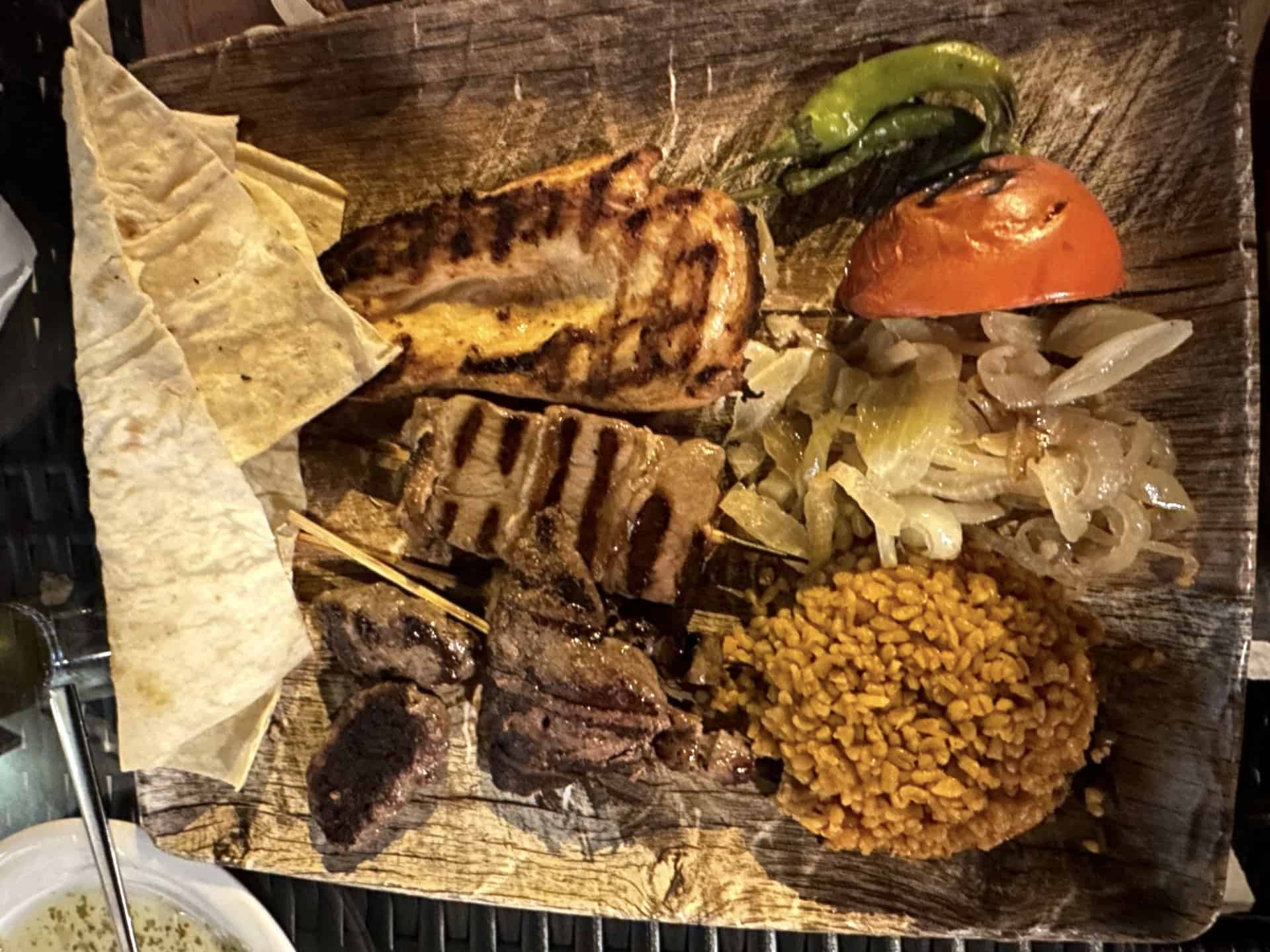 Mixed grill at Agora Restaurant