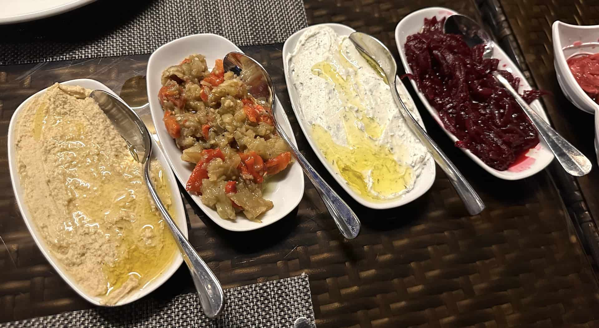 Meze sampler at Ayasoluk Restaurant in Selçuk, Turkey