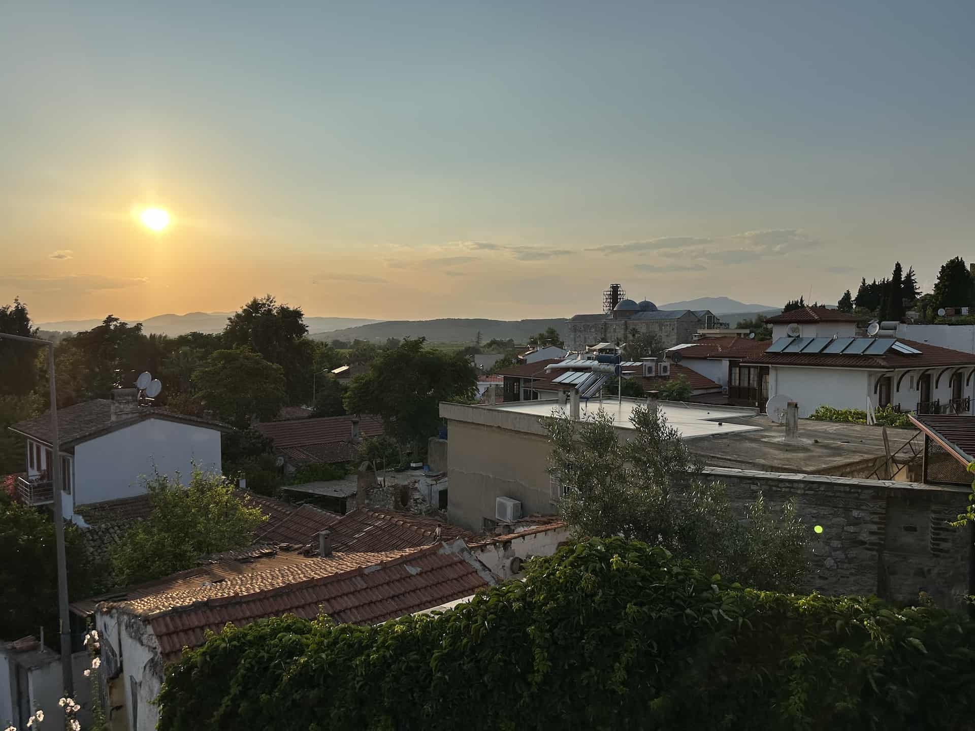 Sunset over Selçuk, Turkey