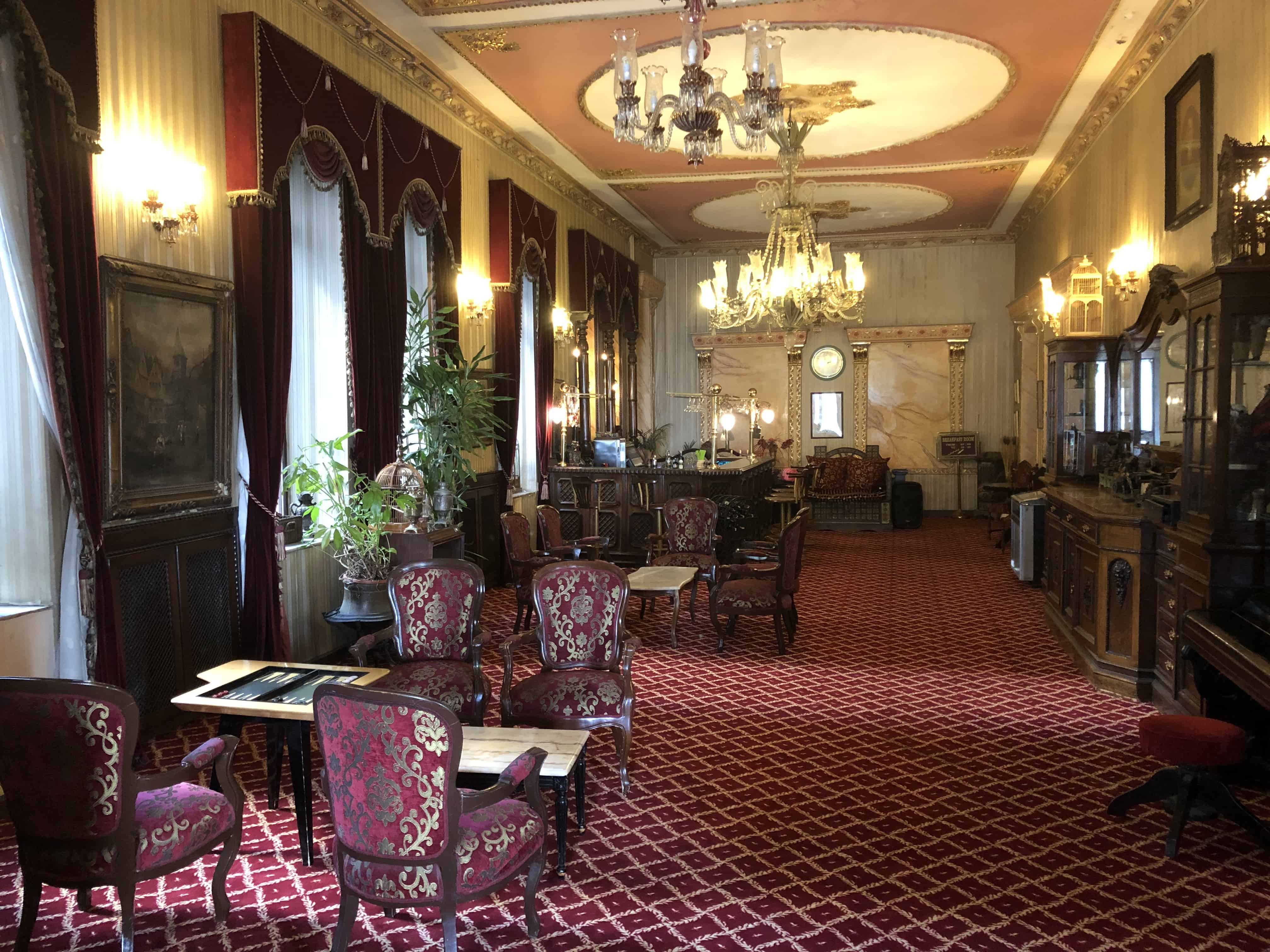 Salon of the Grand Hotel de Londres in Tepebaşı, Istanbul, Turkey