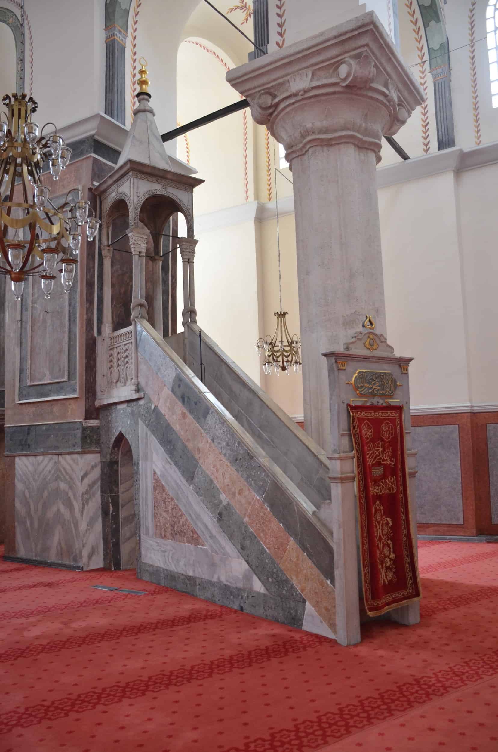 Minbar in the south church of the Zeyrek Mosque in Zeyrek, Istanbul, Turkey