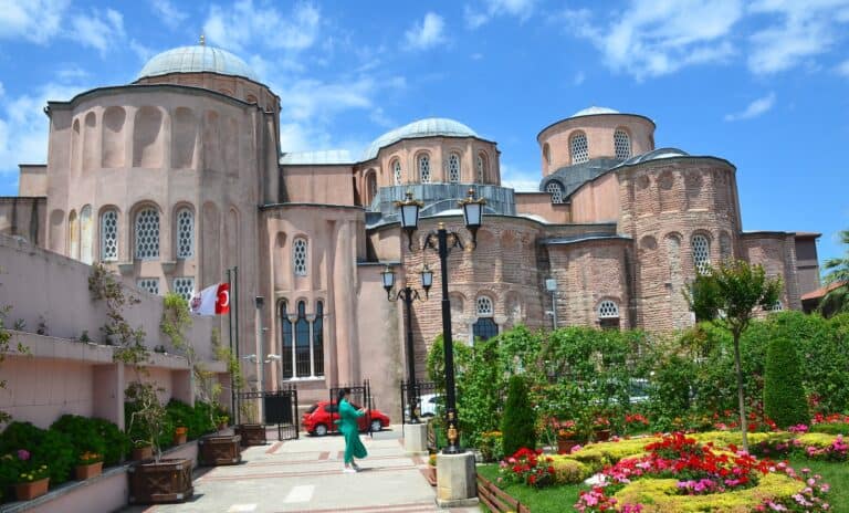 Zeyrek Mosque from the east in Zeyrek, Istanbul, Turkey