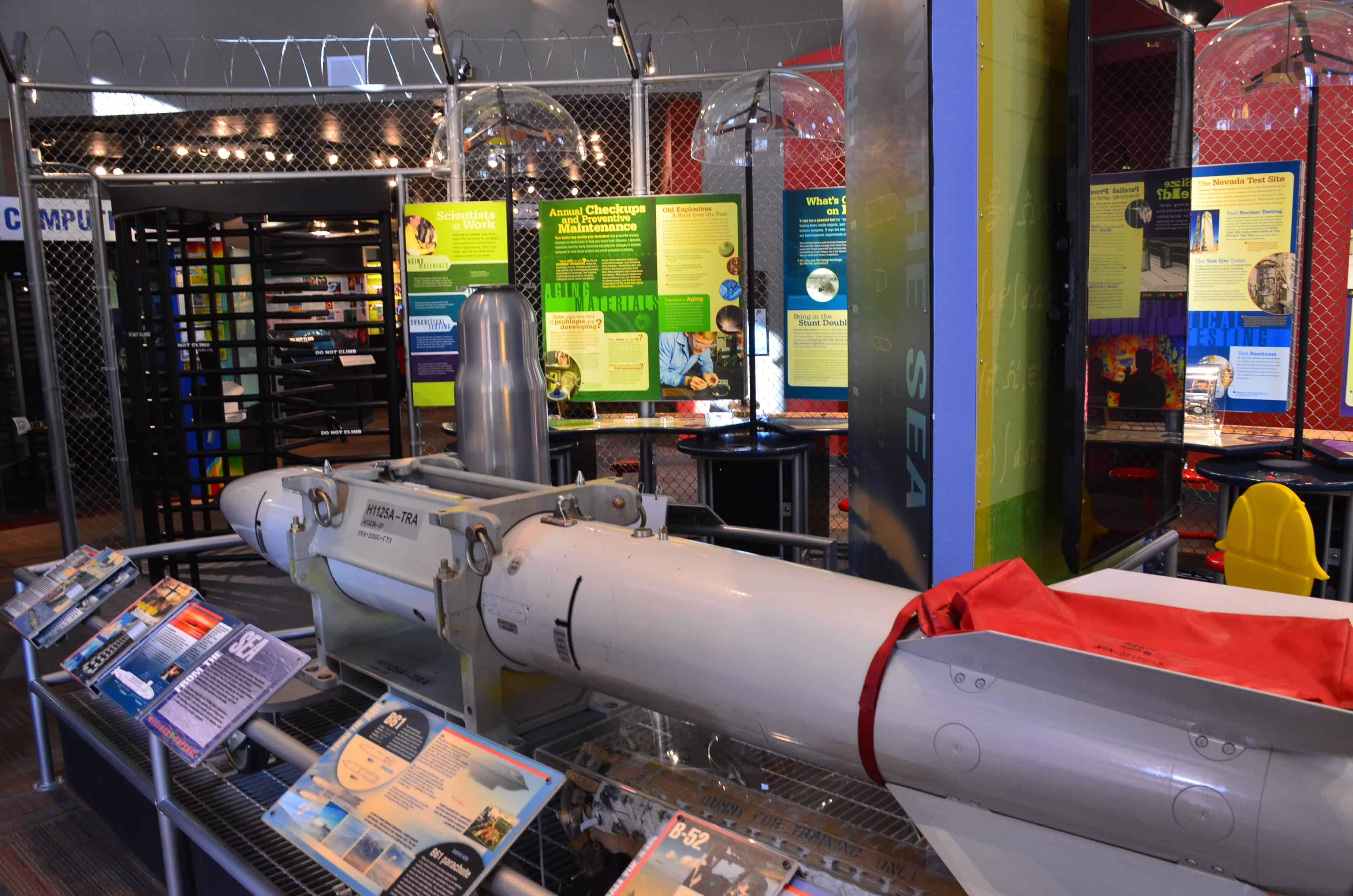 Missile in the Defense Gallery at the Bradbury Science Museum in Los Alamos, New Mexico