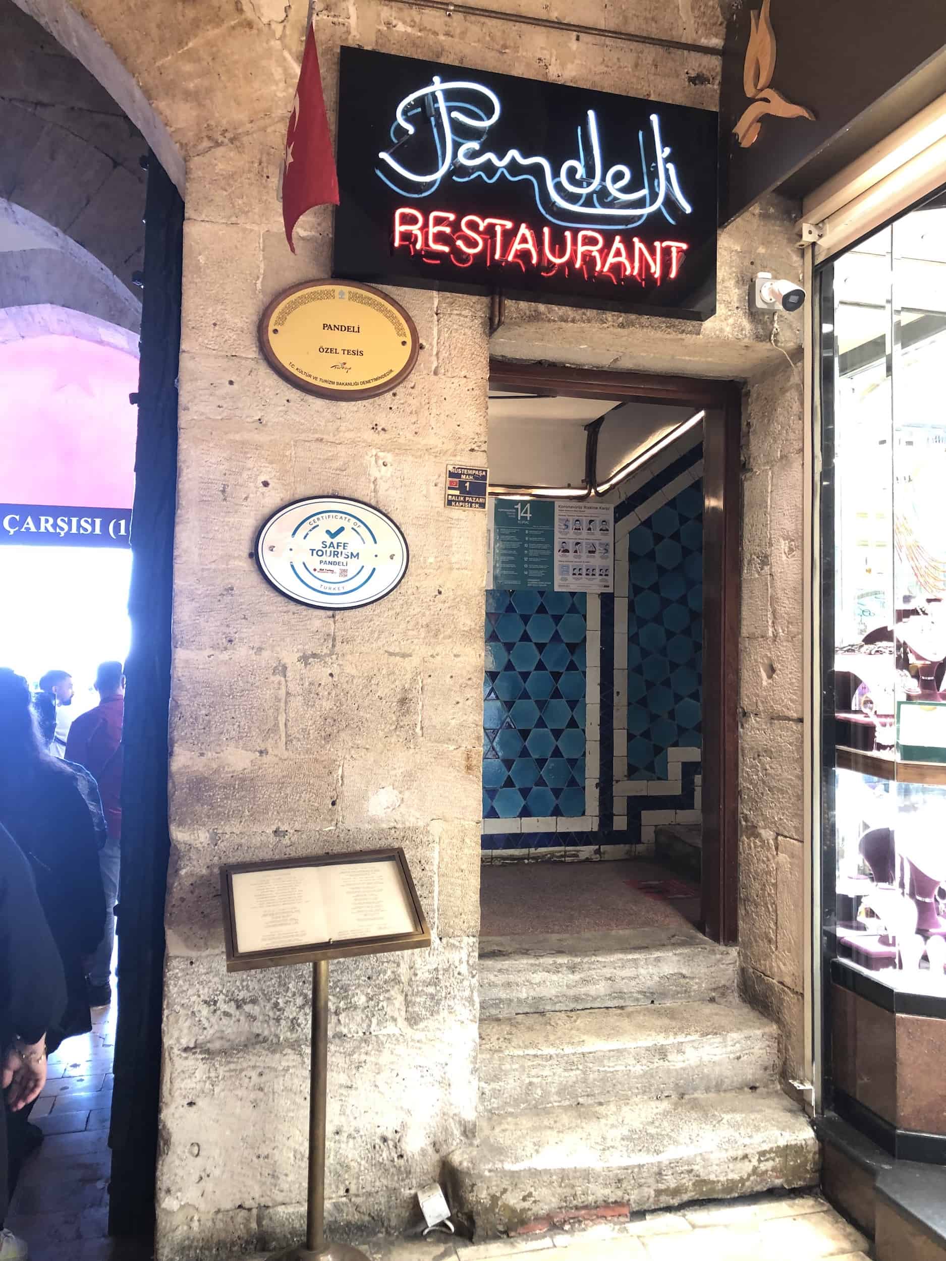 Pandeli Restaurant in Eminönü, Istanbul, Turkey