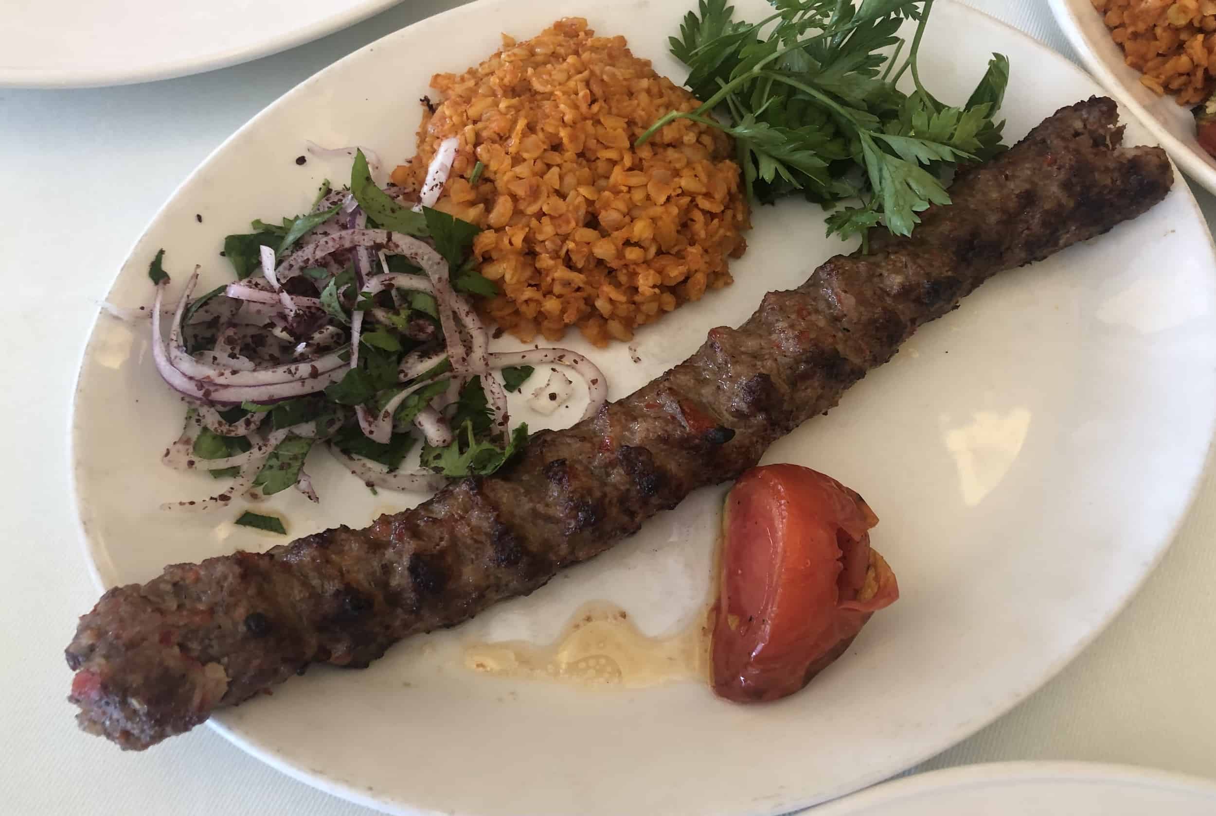 Beyti kebab at Hamdi Restaurant in Eminönü, Istanbul, Turkey