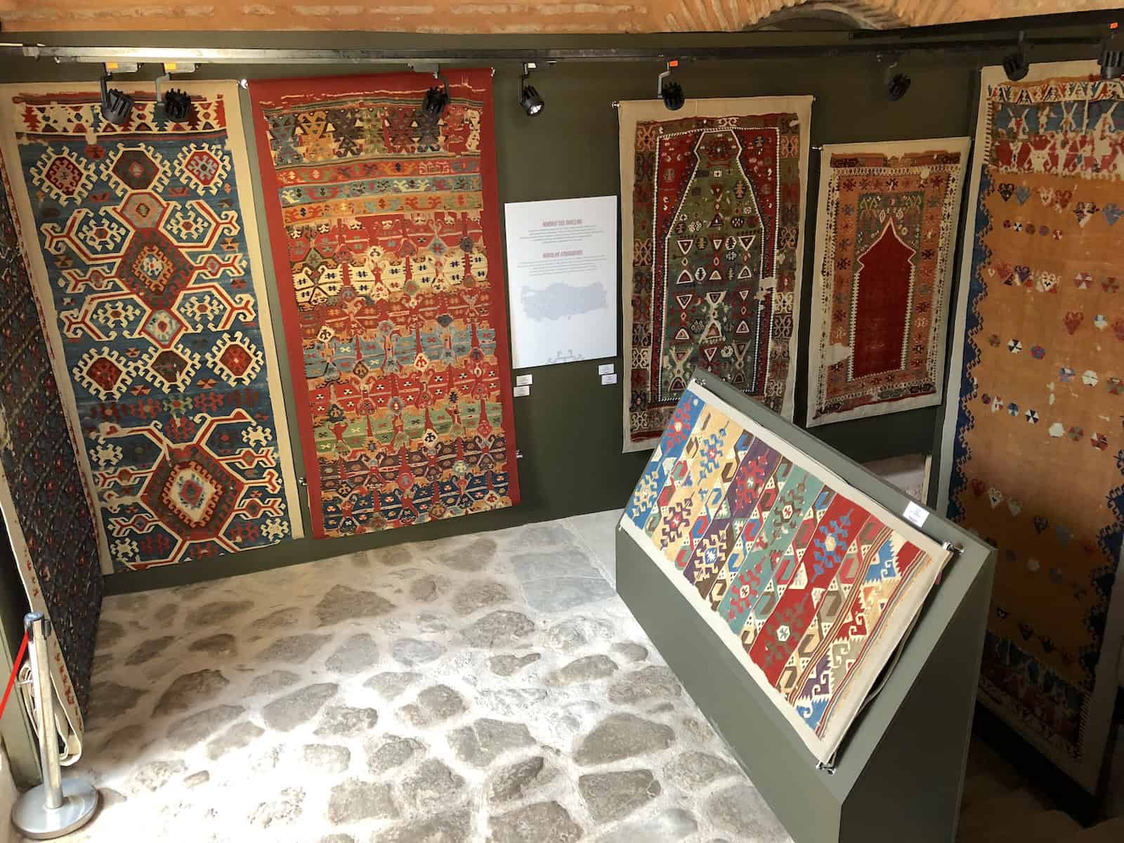 Small fourth gallery at the Carpet Museum in Istanbul, Turkey