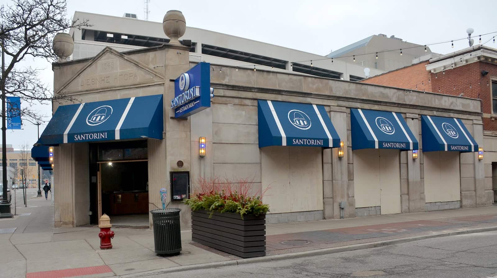 Former Santorini Restaurant in Greektown, Detroit, Michigan