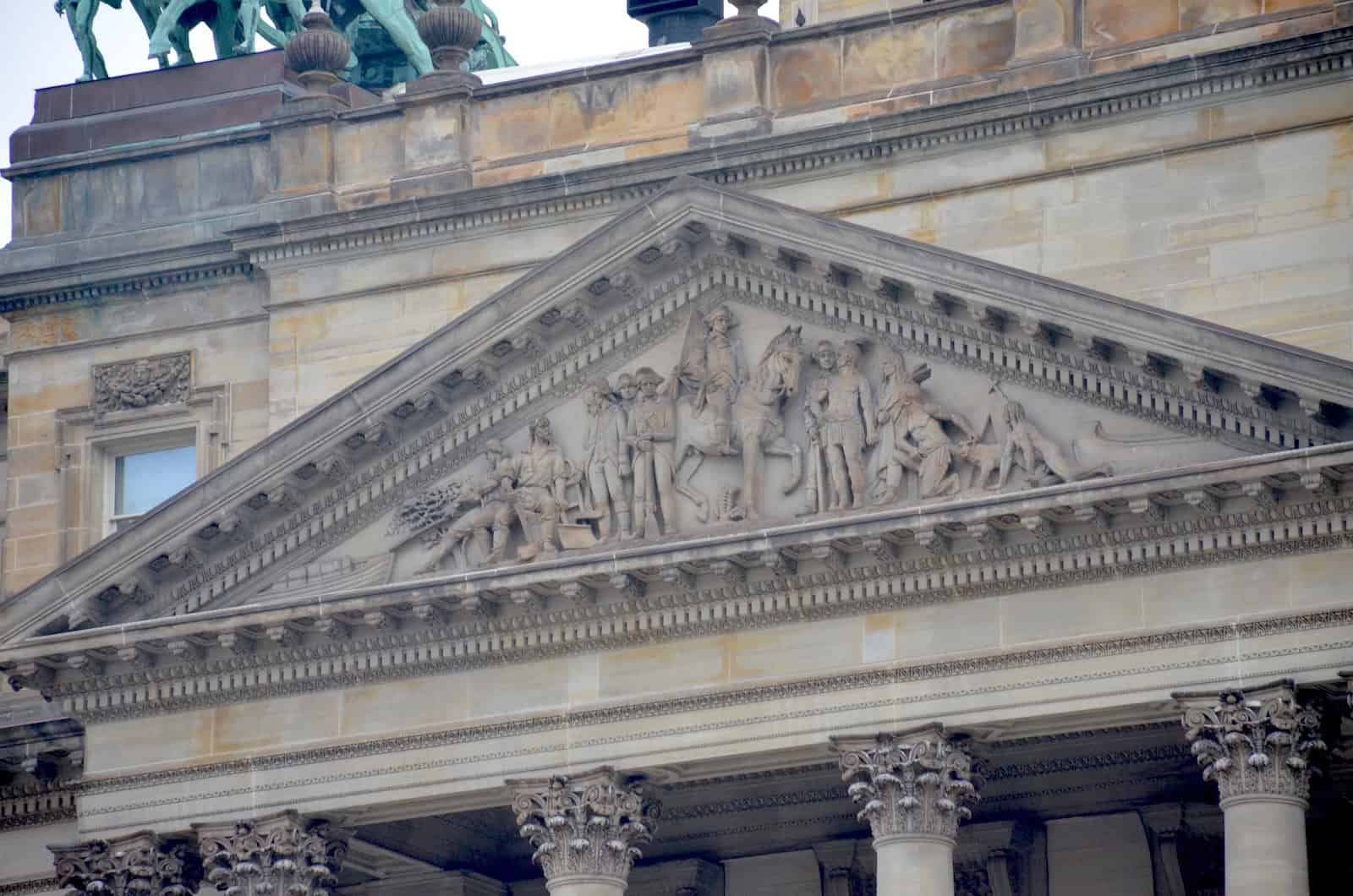 Pediment of the Wayne County Building