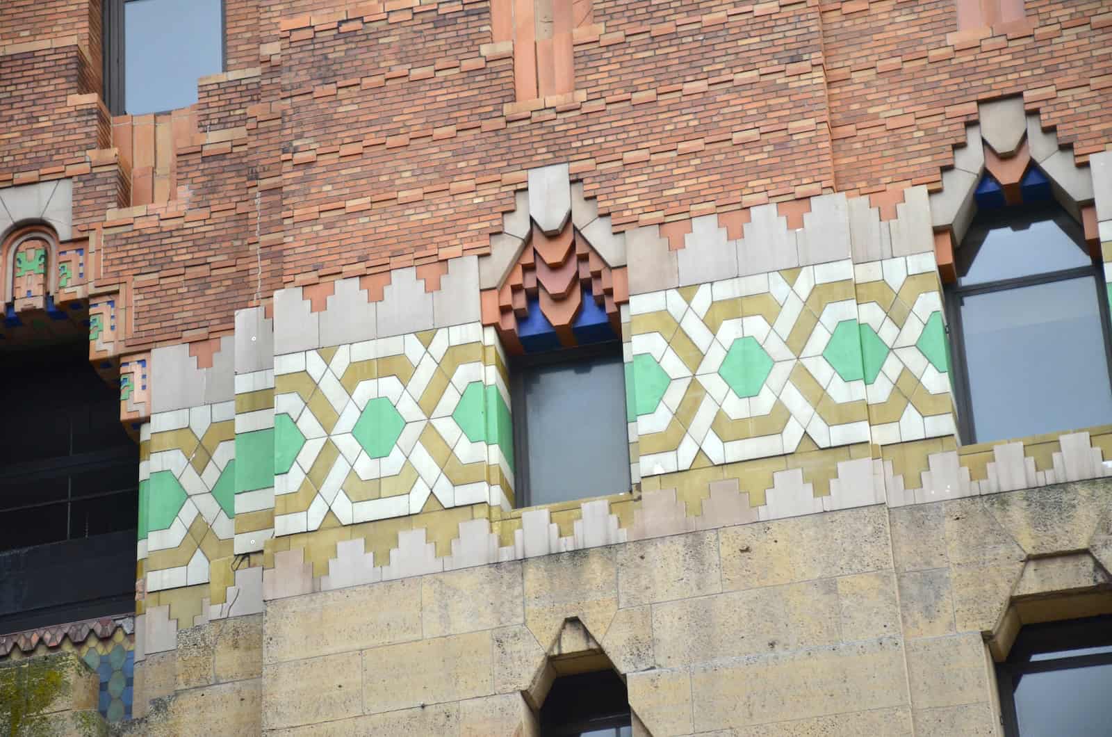 Exterior decorations of the Guardian Building in Detroit, Michigan