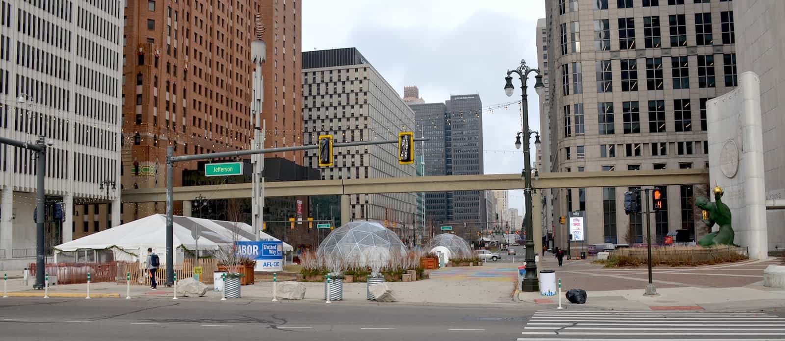 Spirit Plaza in Detroit, Michigan