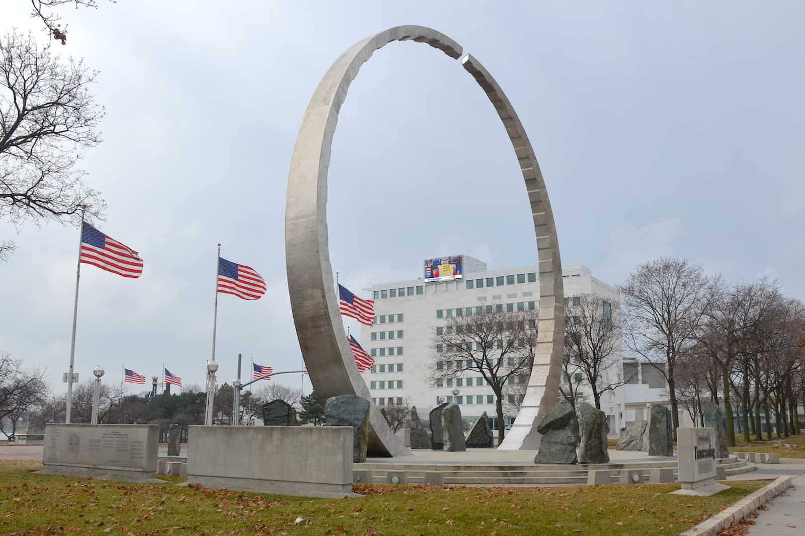 Transcending at Hart Plaza in Detroit, Michigan