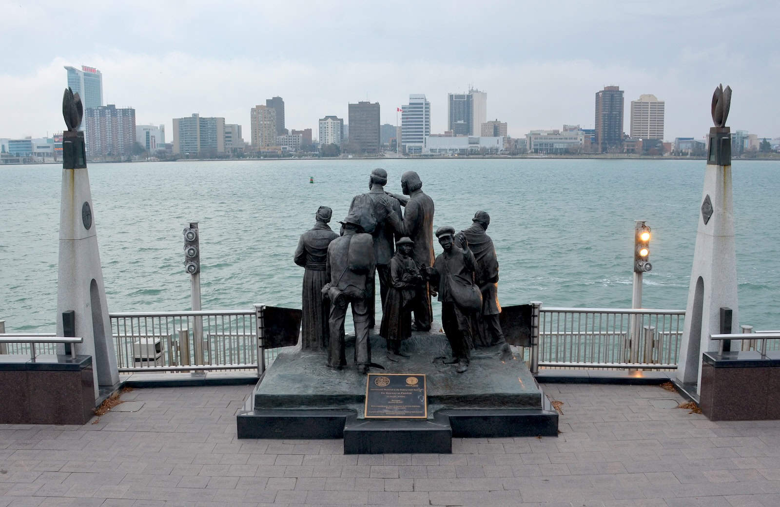 Gateway to Freedom International Memorial to the Underground Railroad at Hart Plaza in Detroit, Michigan