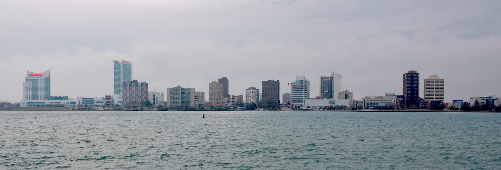 Looking towards Windsor from Hart Plaza