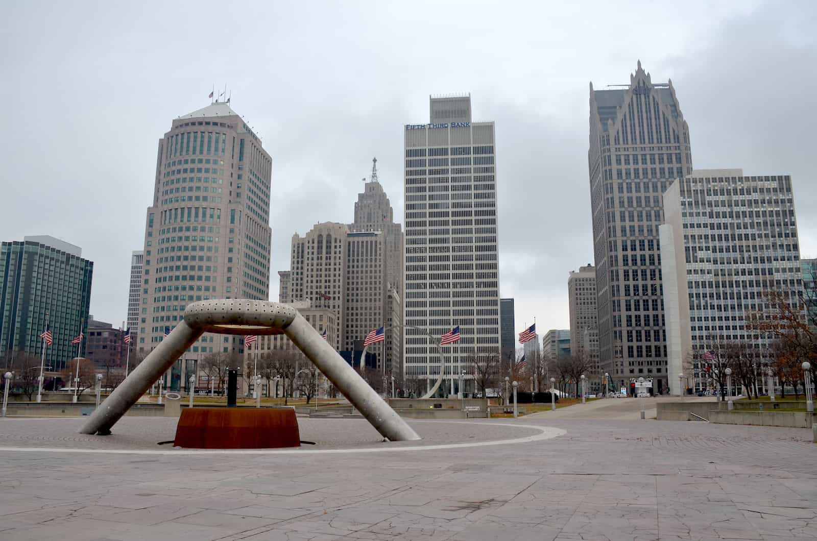 Hart Plaza in Detroit, Michigan