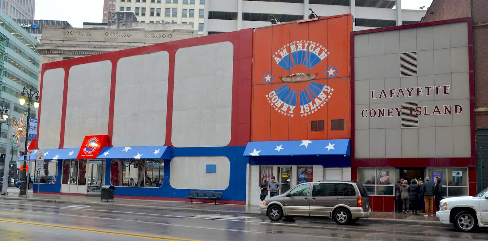 American Coney Island (left) and Lafayette Coney Island (right) in Detroit, Michigan