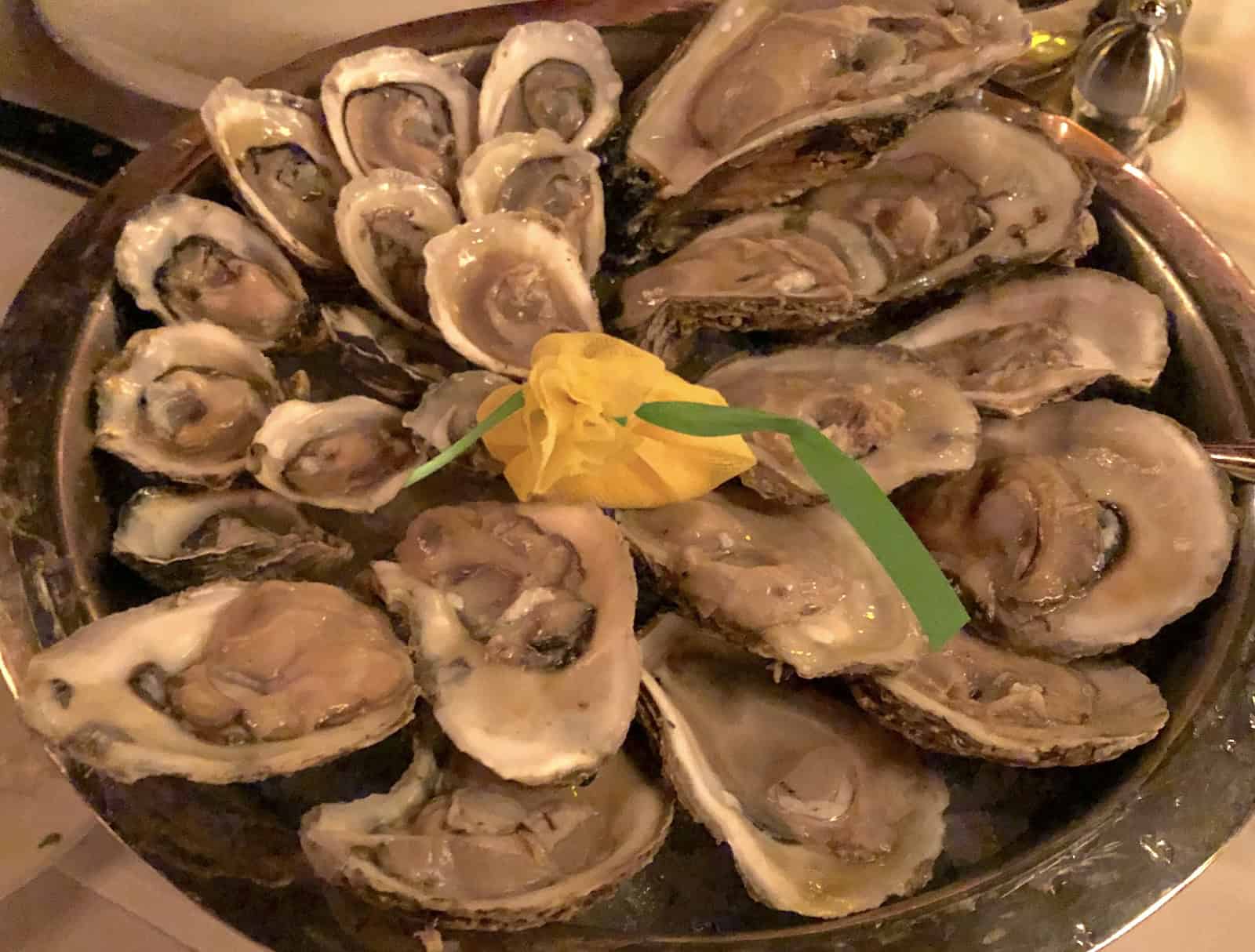 Oysters at Jeff Ruby's Steakhouse