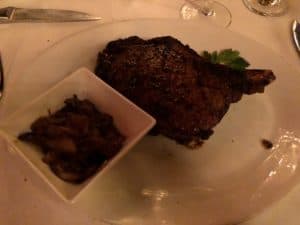Cowboy steak at Jeff Ruby's Steakhouse in Nashville, Tennessee