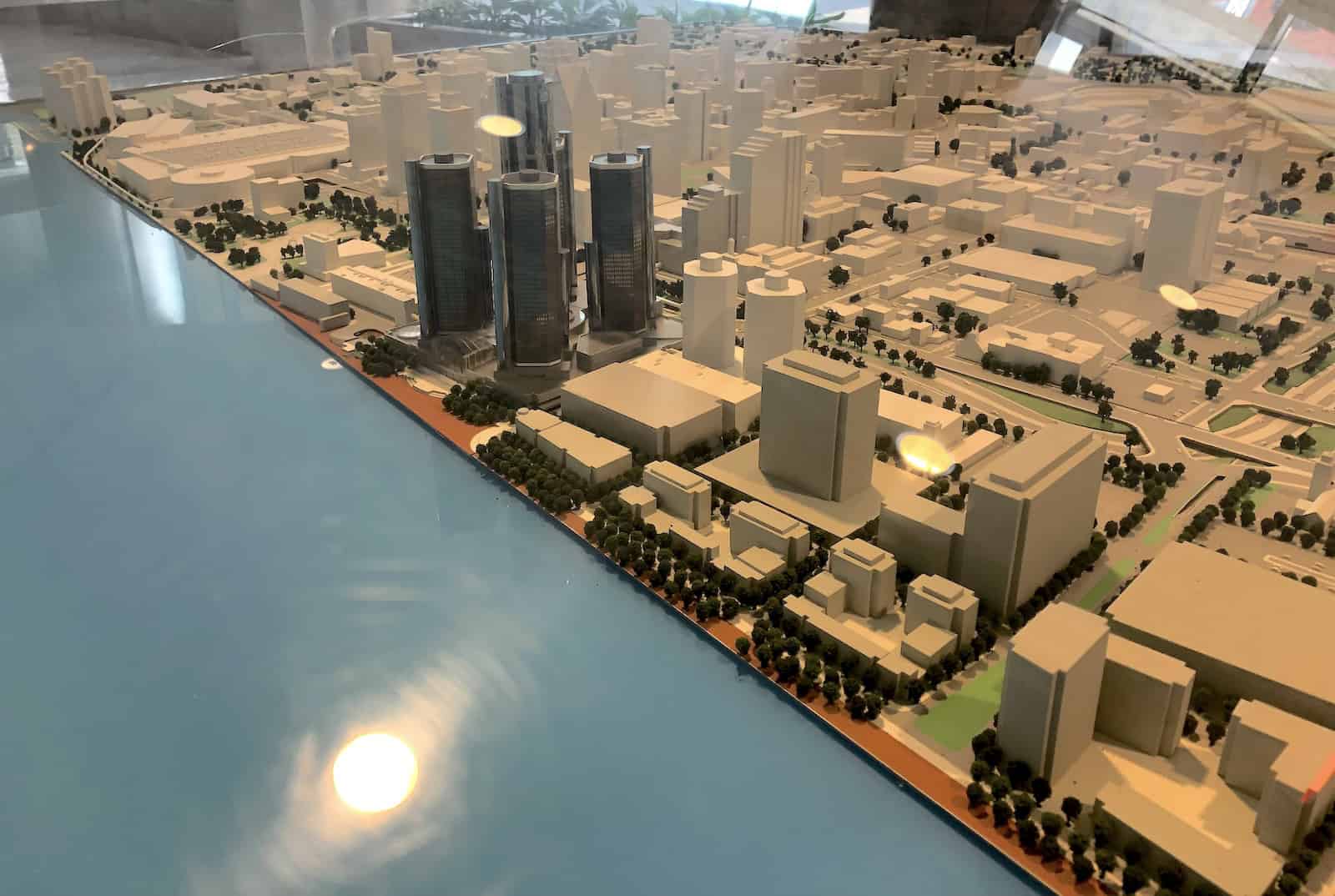 Model of Detroit at the GM Renaissance Center