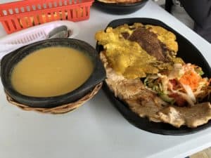 Pork lunch at Mampay, Mistrató, Risaralda, Colombia