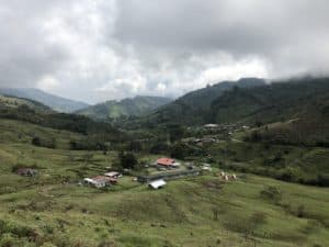 View from the top of the trail at Mampay, Mistrató, Risaralda, Colombia