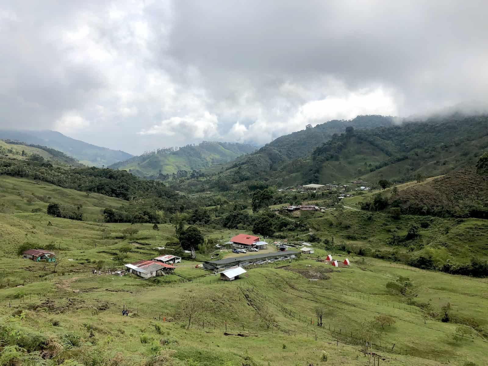 View from the top of the trail at Mampay, Mistrató, Risaralda, Colombia