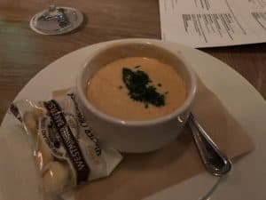 Lobster bisque at Seasons 52 in Troy, Michigan