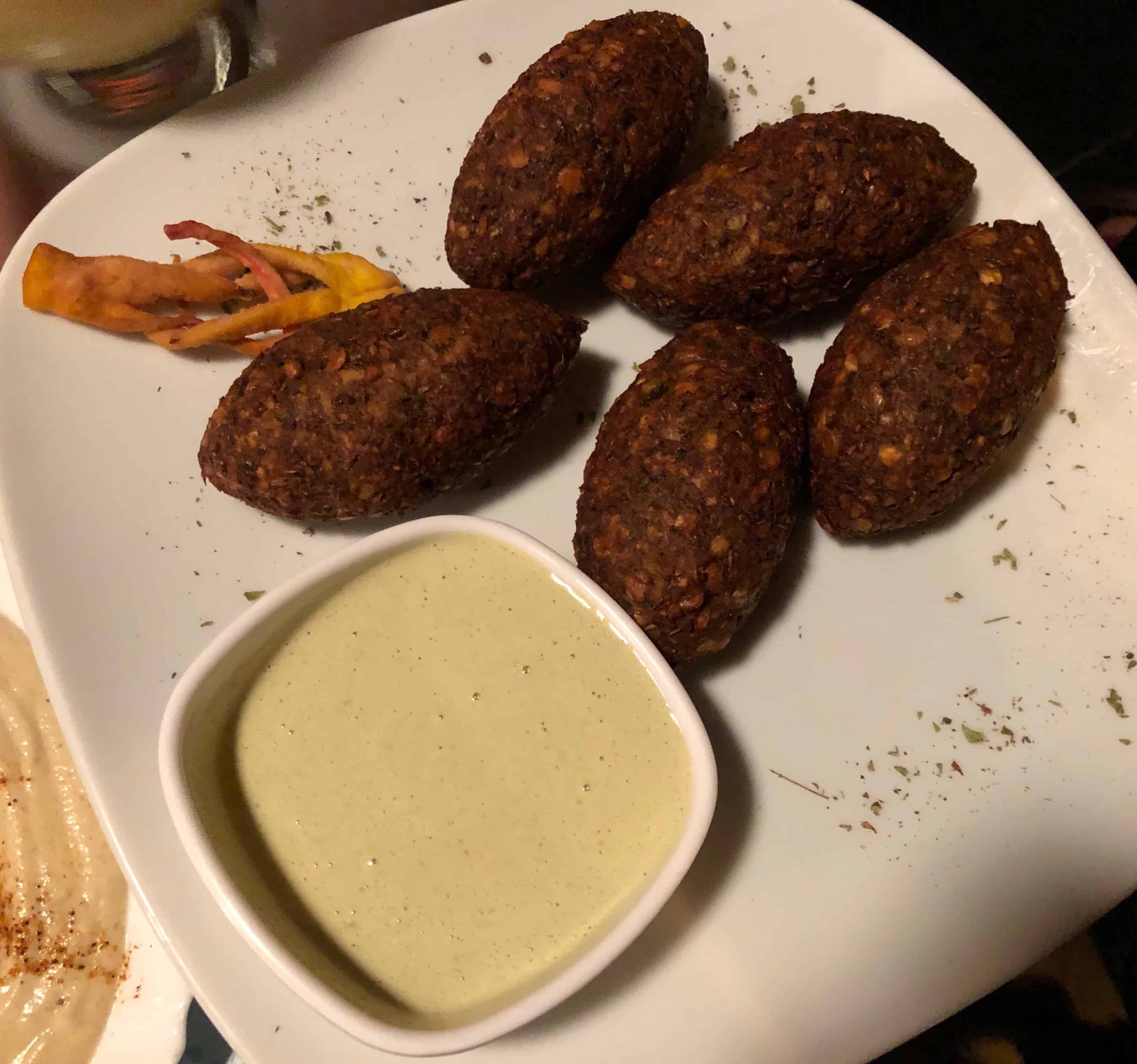 Lentil kibbe at El Tabún in El Poblado, Medellín, Antioquia, Colombia