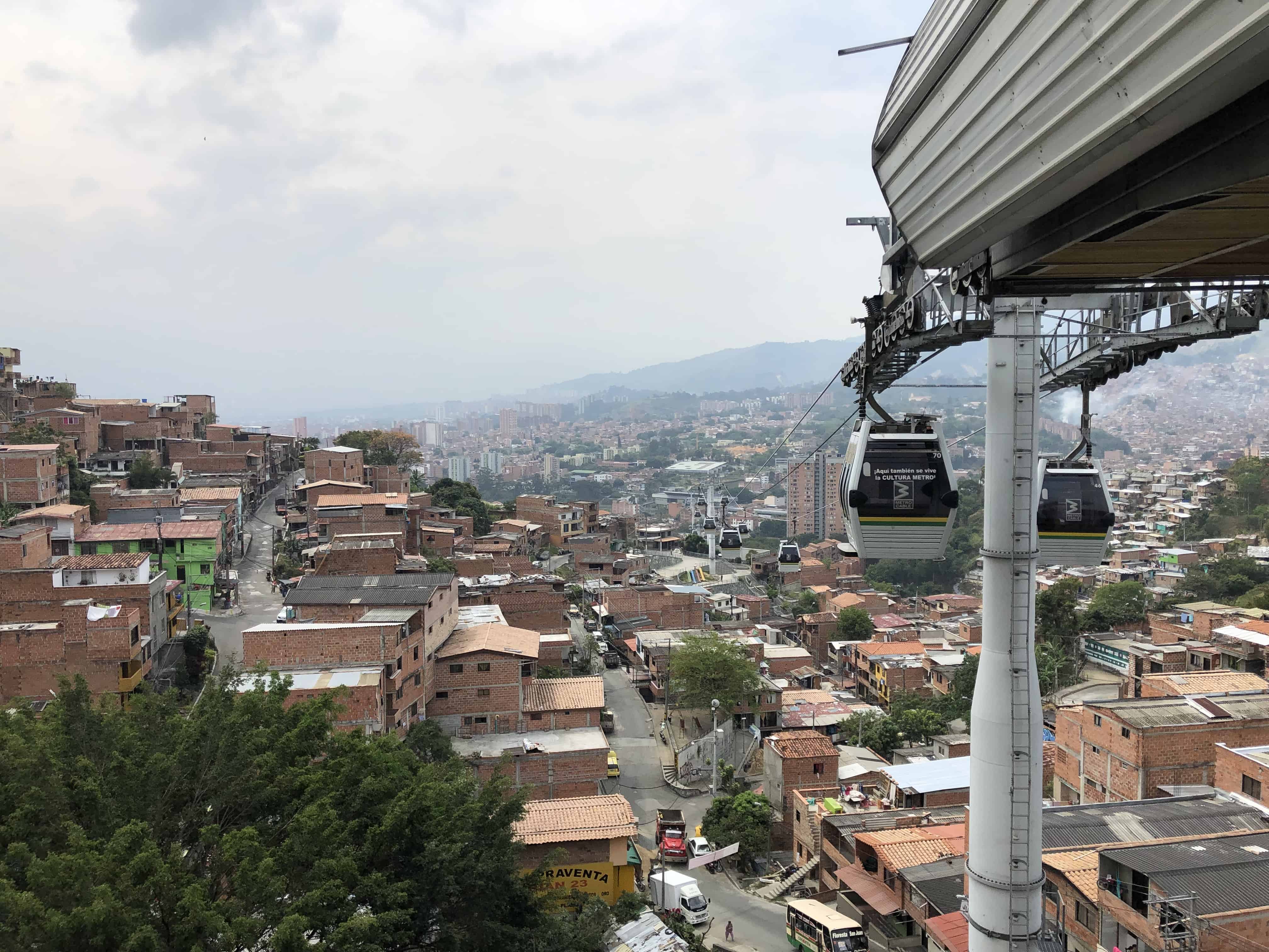 View from the Metrocable in Medellín, Antioquia, Colombia