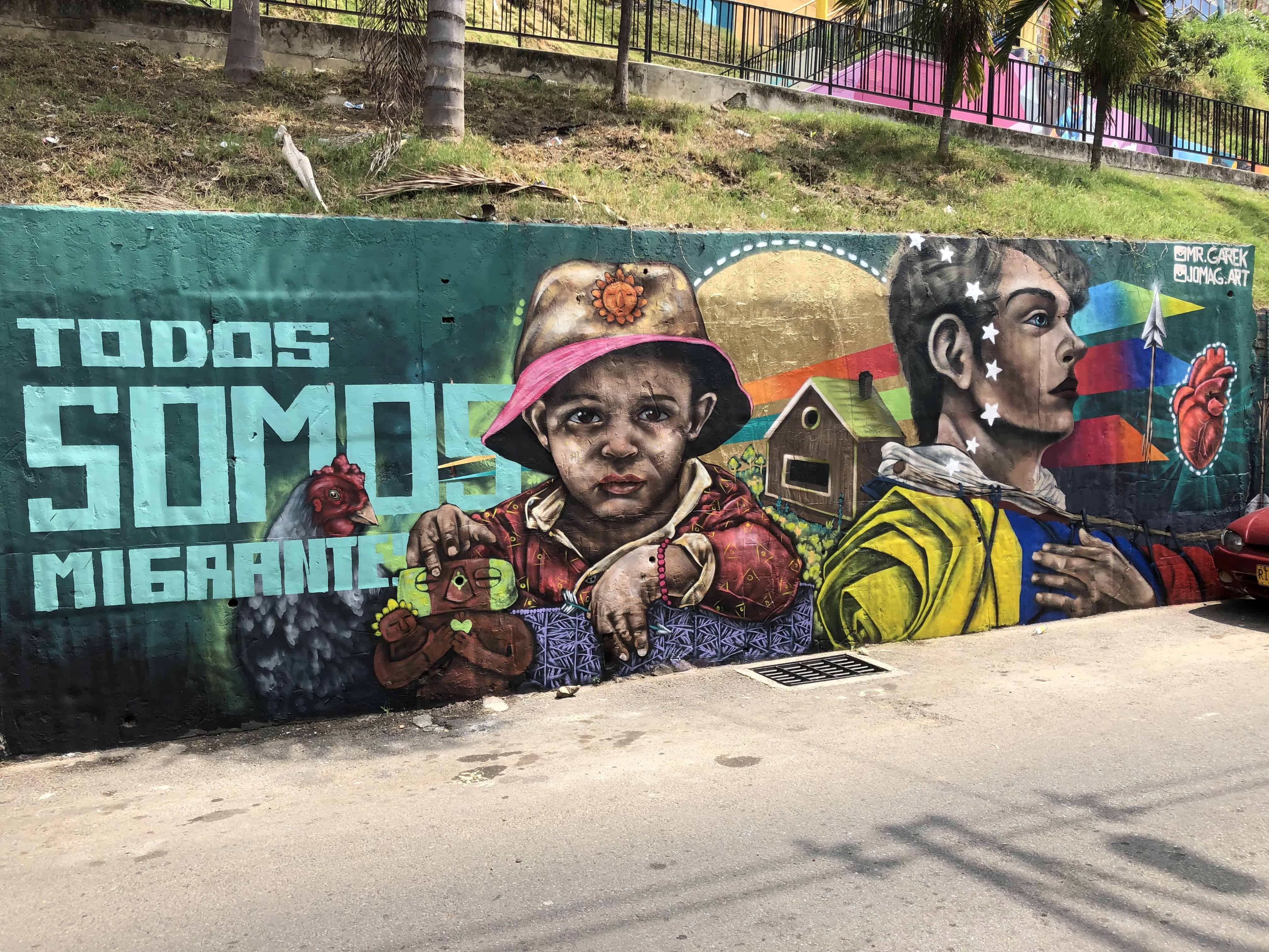 "We Are All Migrants" in Comuna 13, Medellín, Antioquia, Colombia