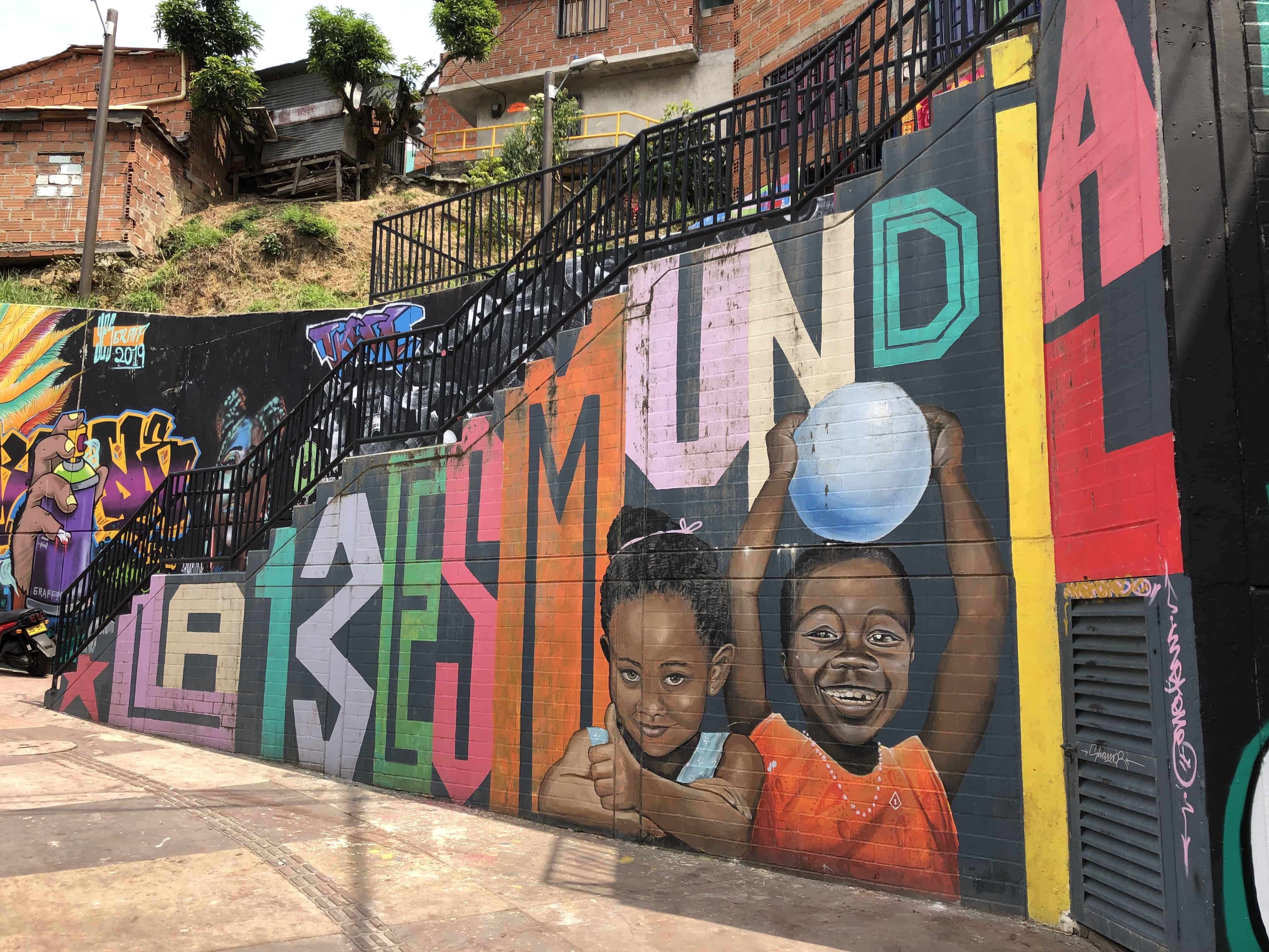 "13 is worldwide" in Comuna 13, Medellín, Antioquia, Colombia