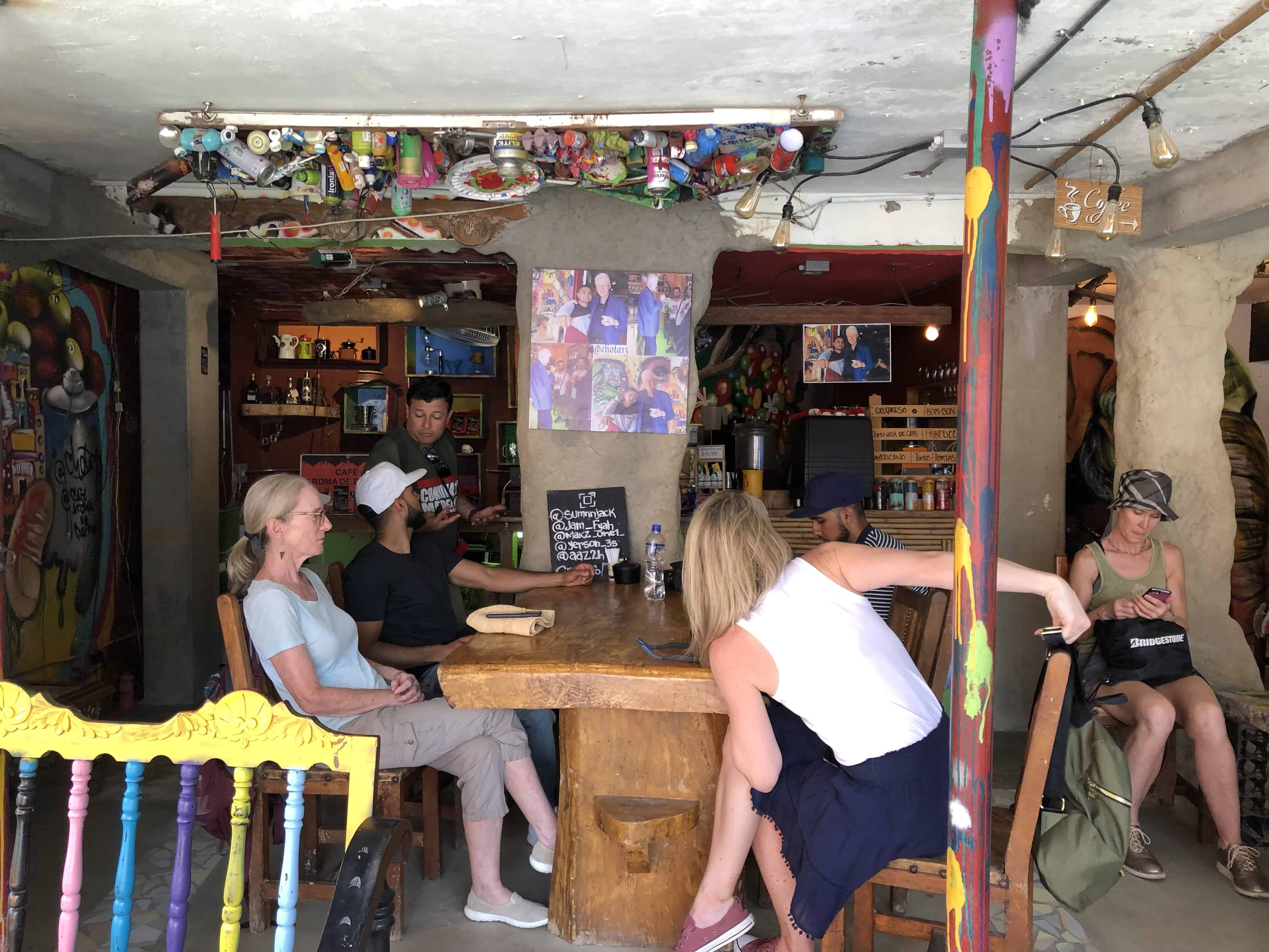 Chota's café in Comuna 13, Medellín, Antioquia, Colombia