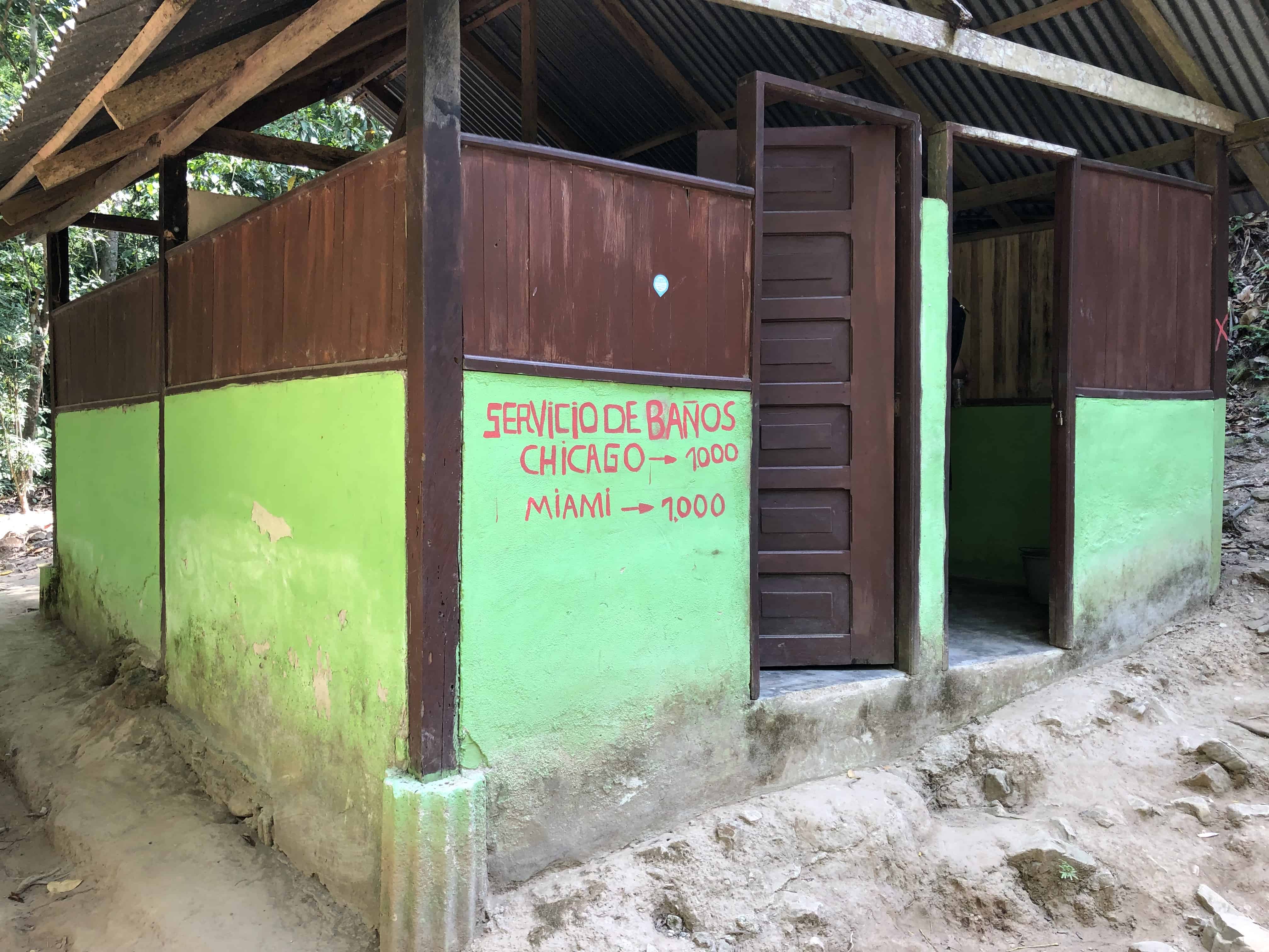 Bathrooms at Quebrada Valencia, Magdalena, Colombia