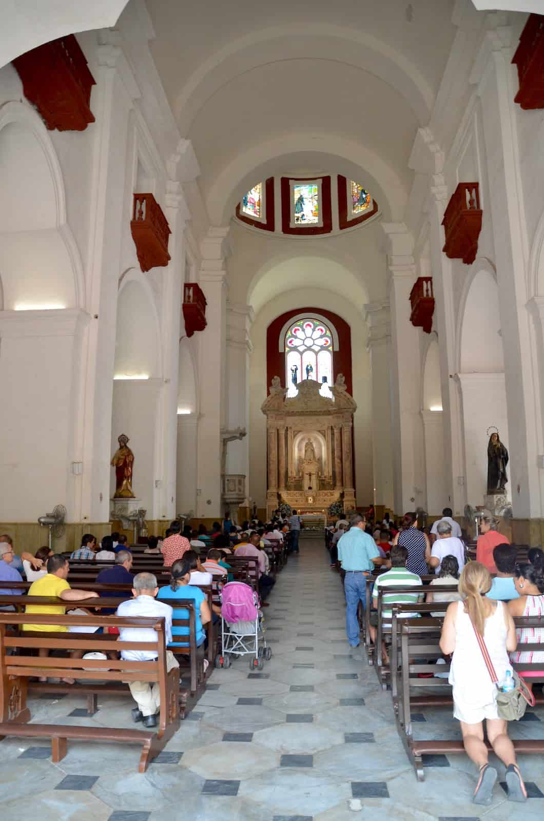 Nave of the Church of San Pedro Claver in El Centro, Cartagena, Bolívar, Colombia