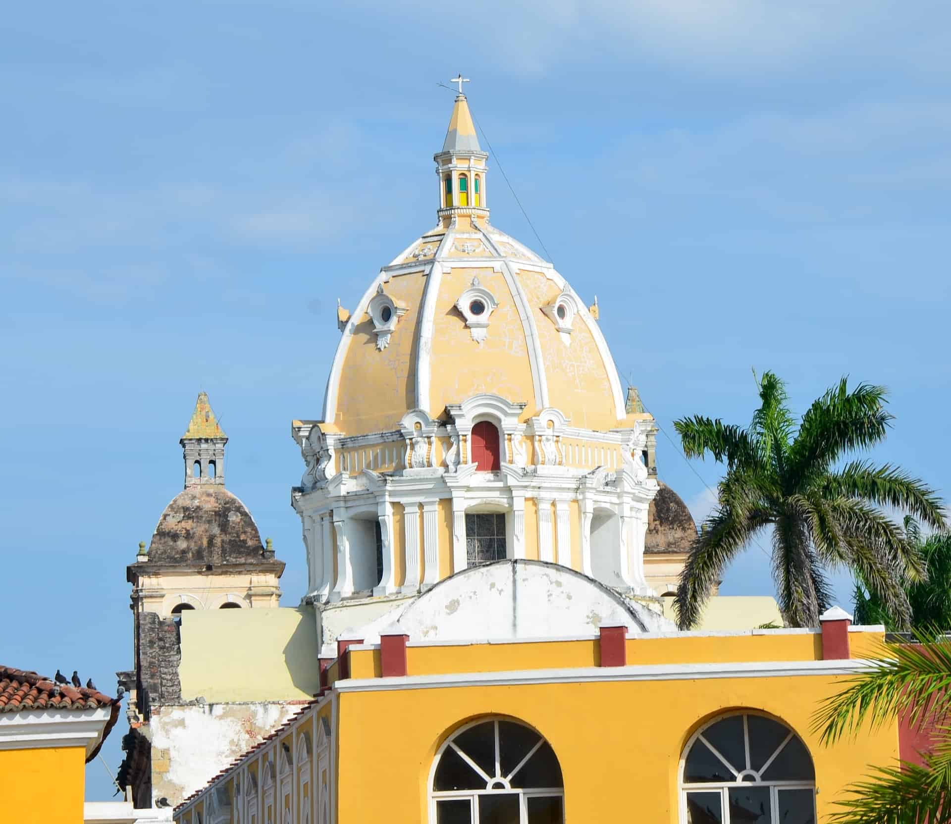 Dome of the Church of San Pedro Claver in Cartagena, Colombia
