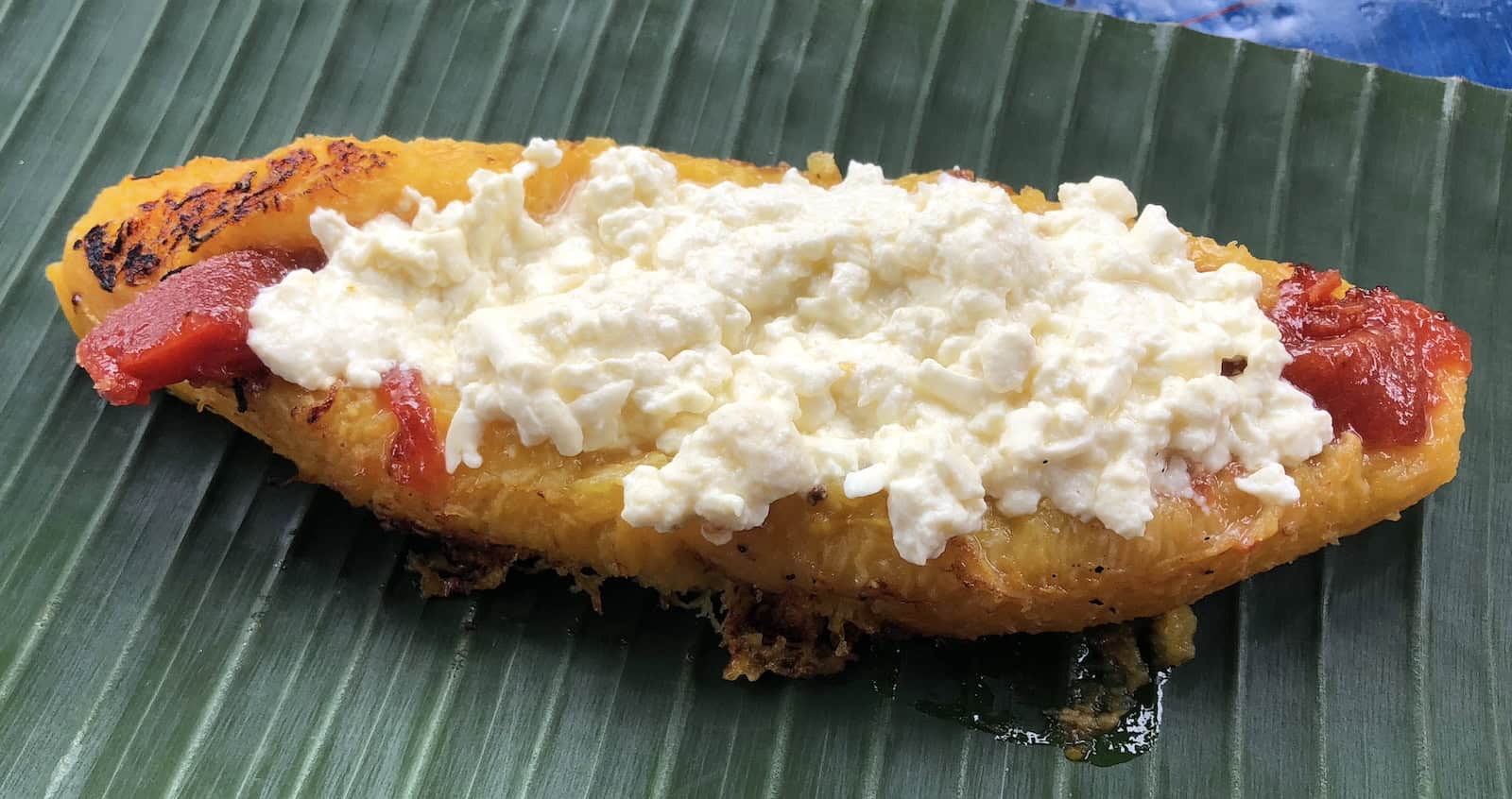 Stuffed plantain at Río Azul