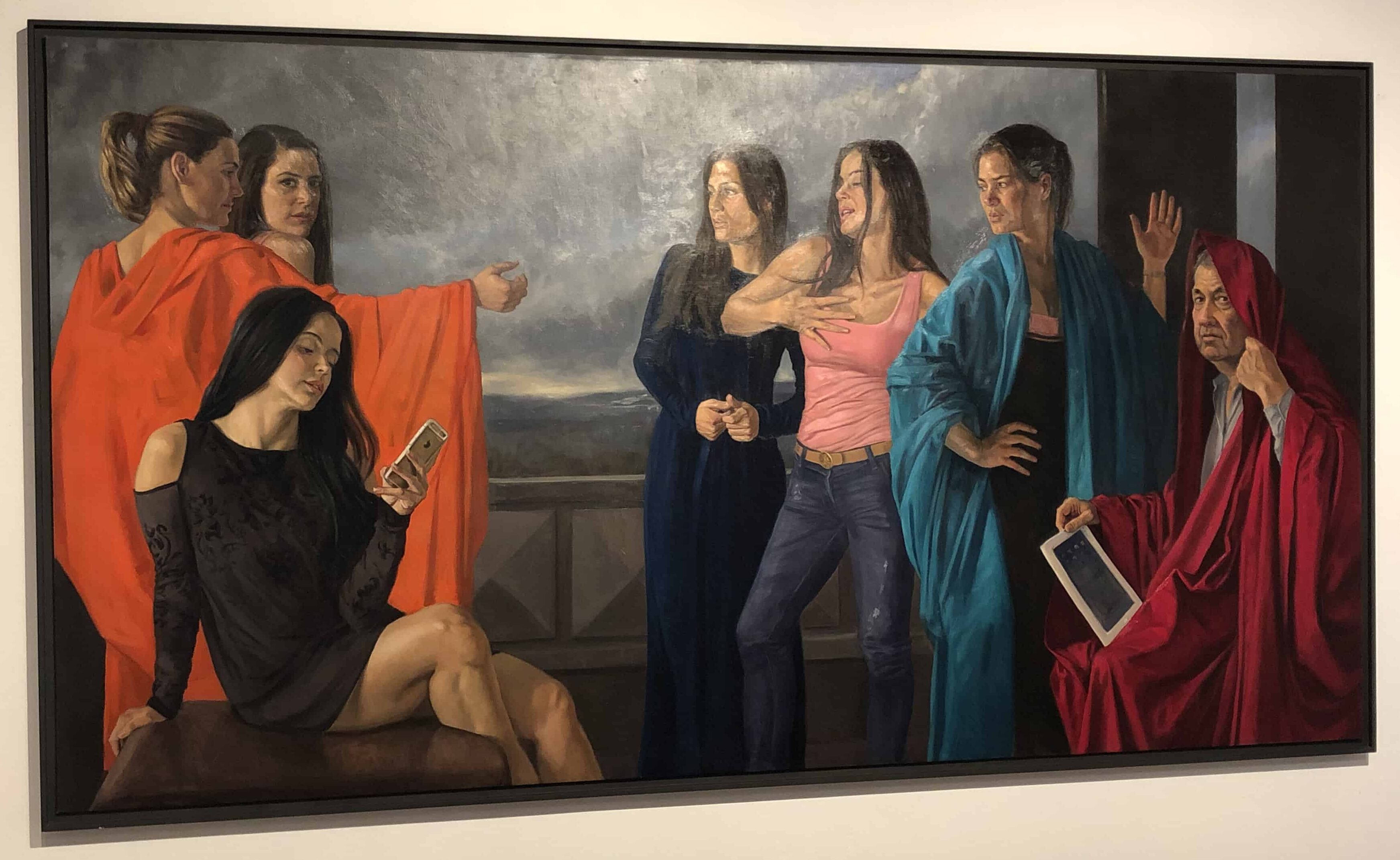 El moralista y sus hijas by Darío Ortiz (2017) at the Modern Art Museum of Cartagena, Colombia