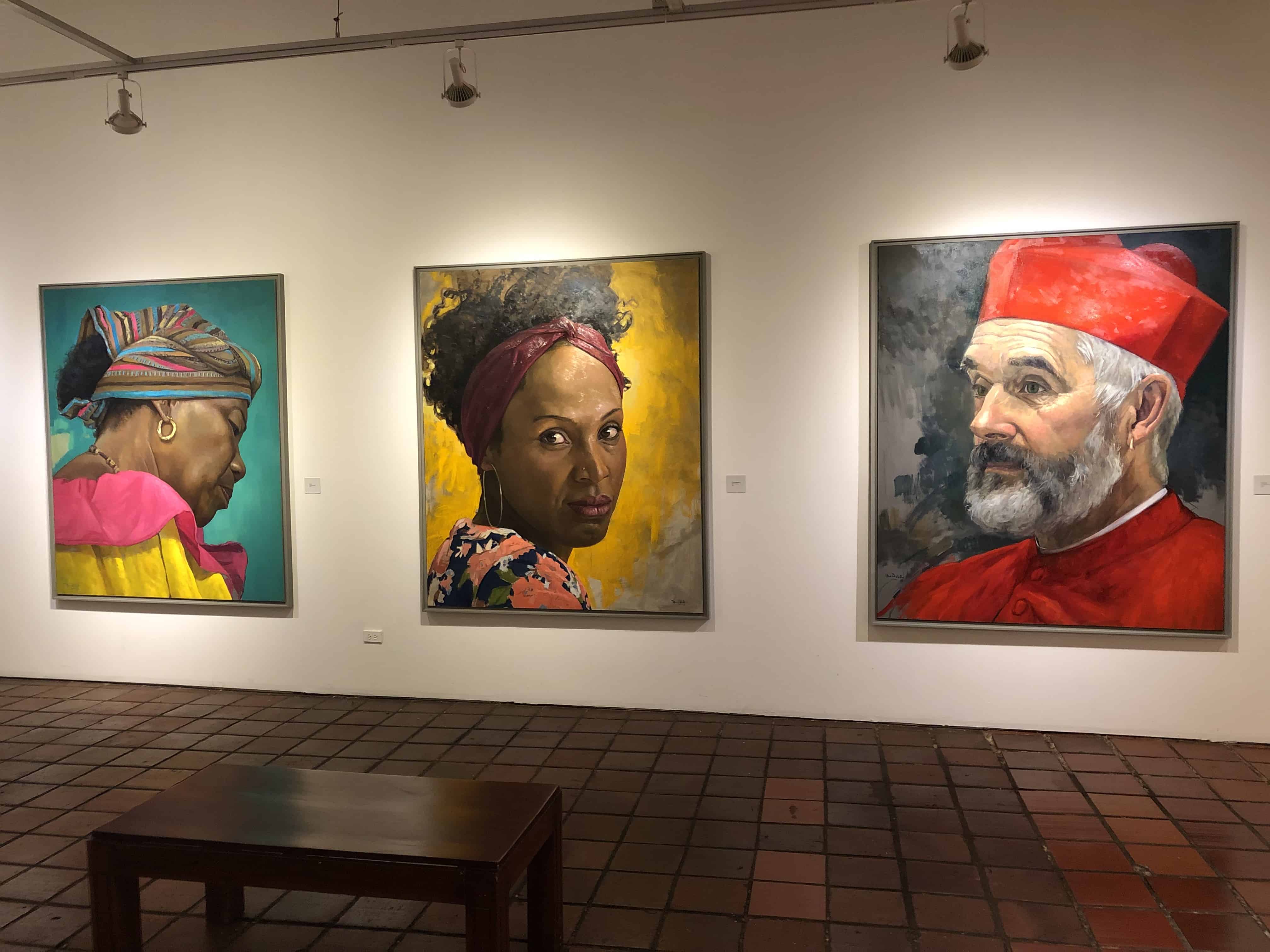 Paintings by Darío Ortiz at the Modern Art Museum of Cartagena, Colombia