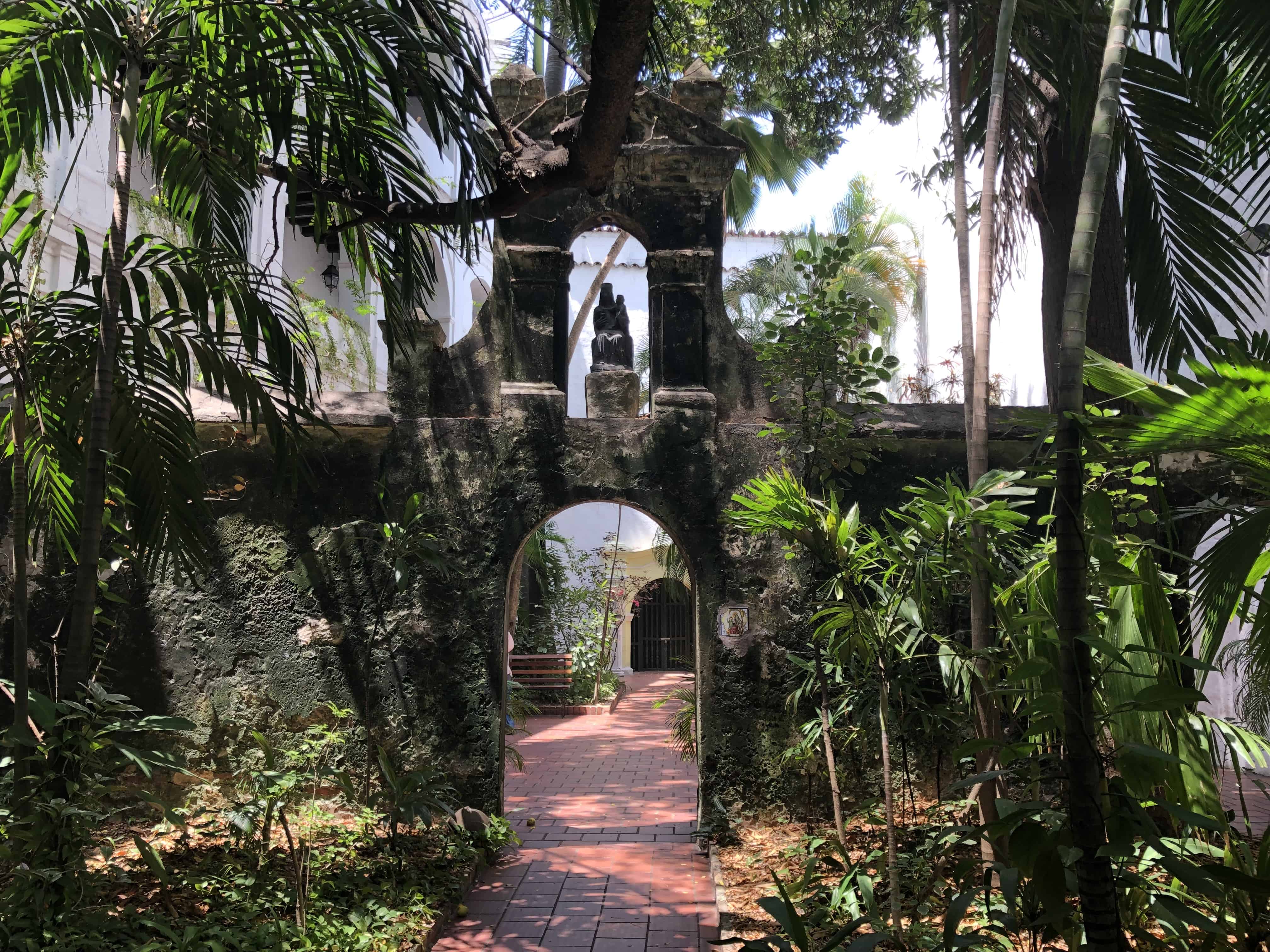 Entrance to the cistern at the Sanctuary of San Pedro Claver Museum in Cartagena, Colombia