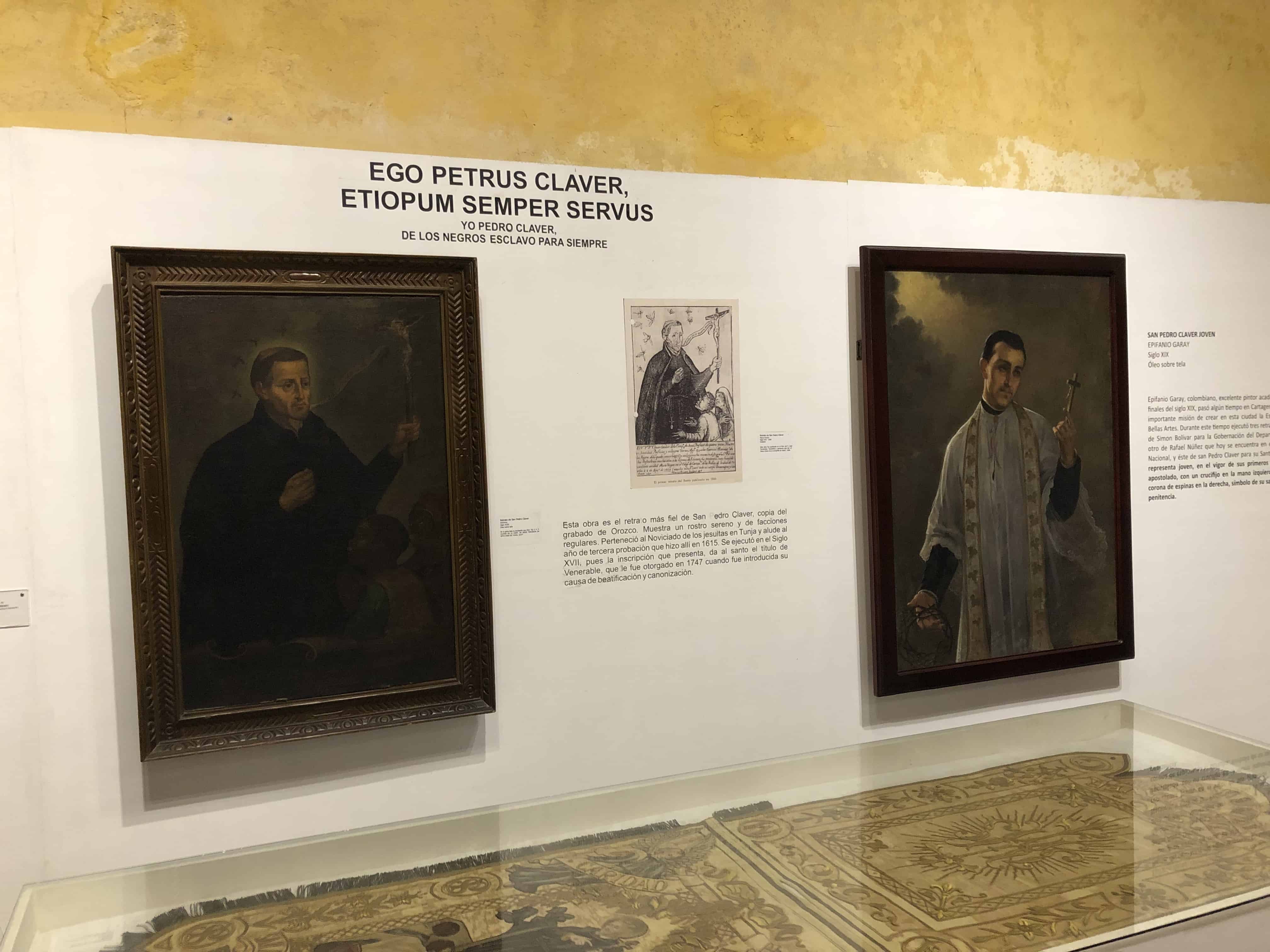 Portraits of San Pedro Claver at the Sanctuary of San Pedro Claver Museum in Cartagena, Colombia