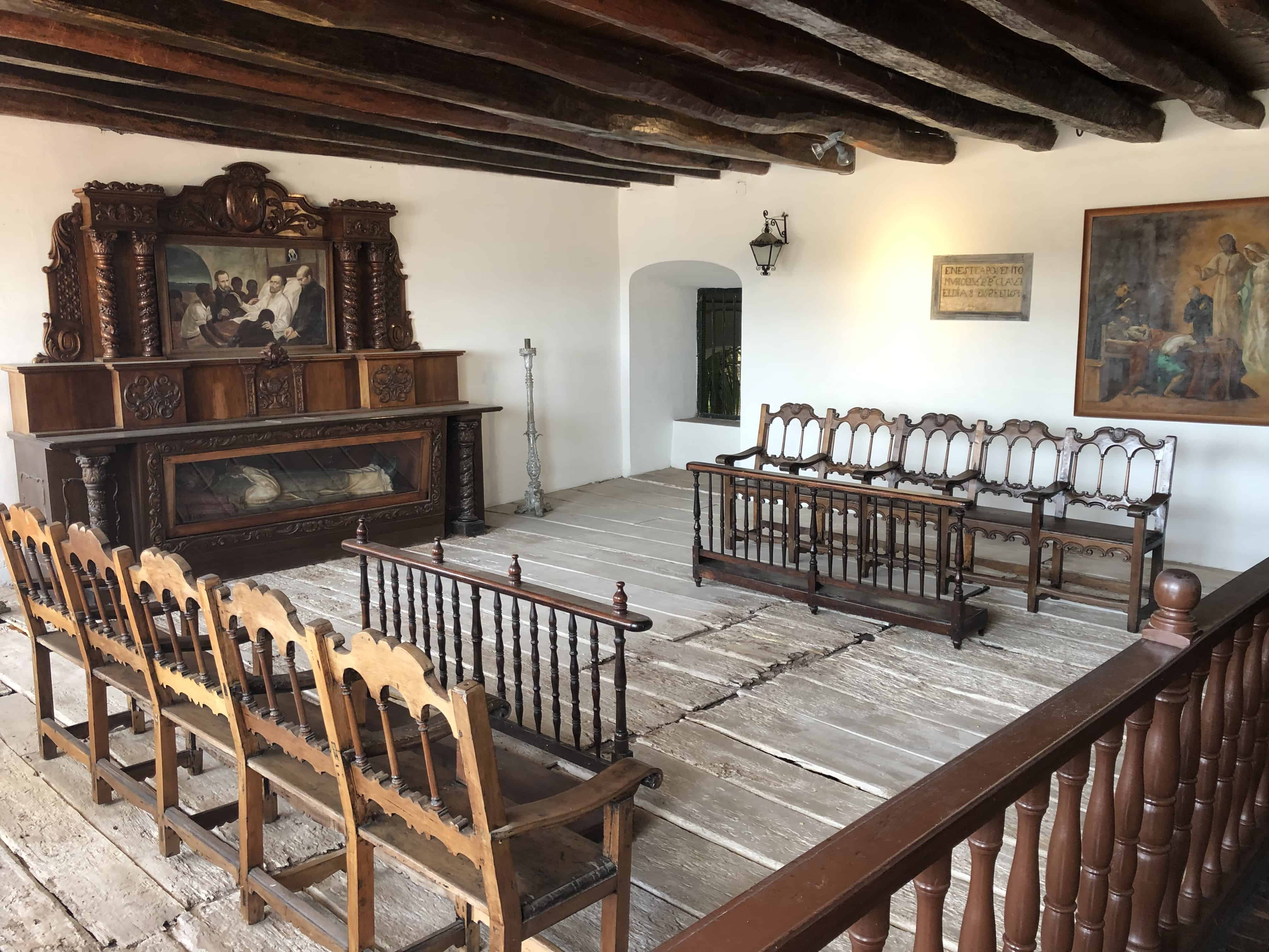 Infirmary where San Pedro Claver died at the Sanctuary of San Pedro Claver Museum in Cartagena, Colombia