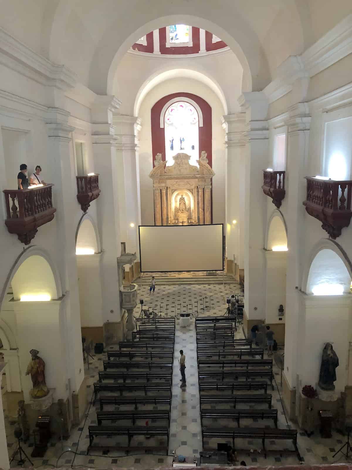 Nave from the choir of the Church of San Pedro Claver in Cartagena, Colombia