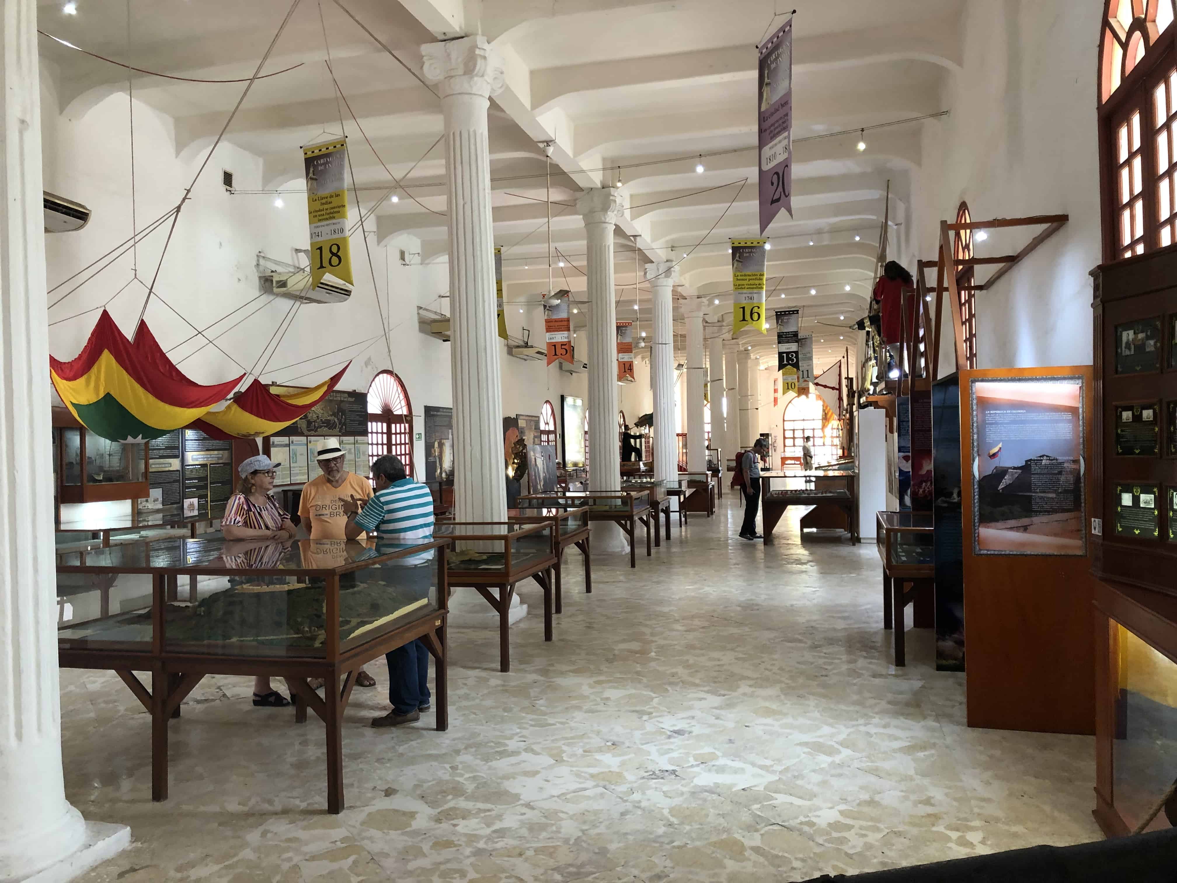 Ground floor at the Caribbean Naval Museum in Cartagena, Colombia