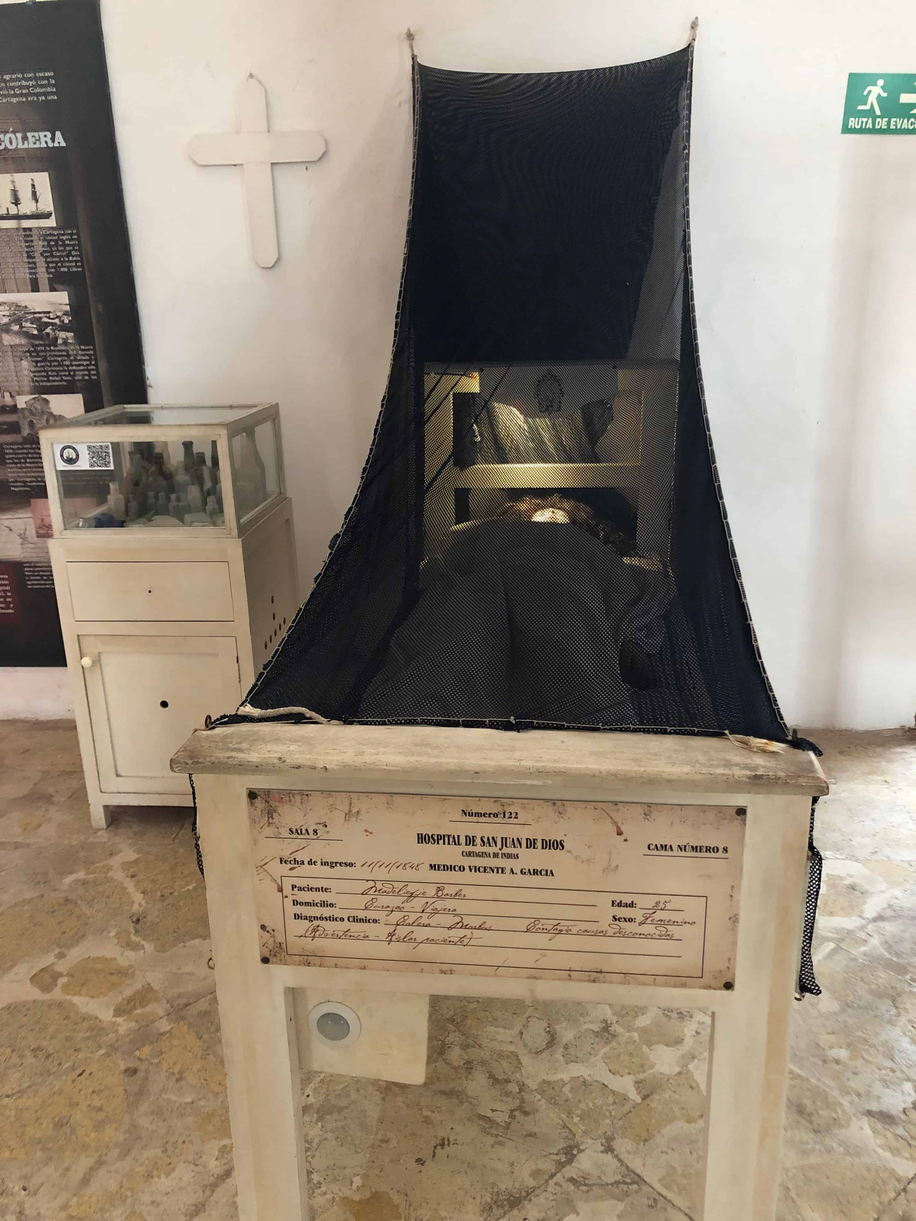 Hospital display at the Caribbean Naval Museum in Cartagena, Colombia