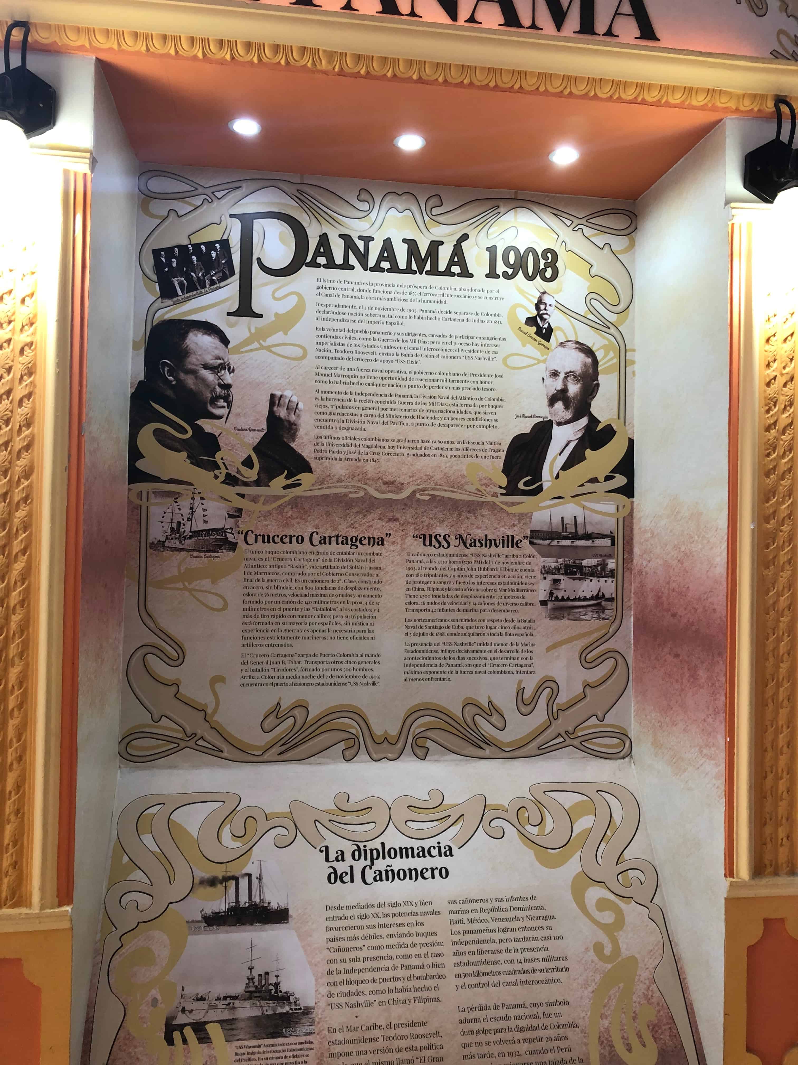 Secession of Panama at the Caribbean Naval Museum in Cartagena, Colombia