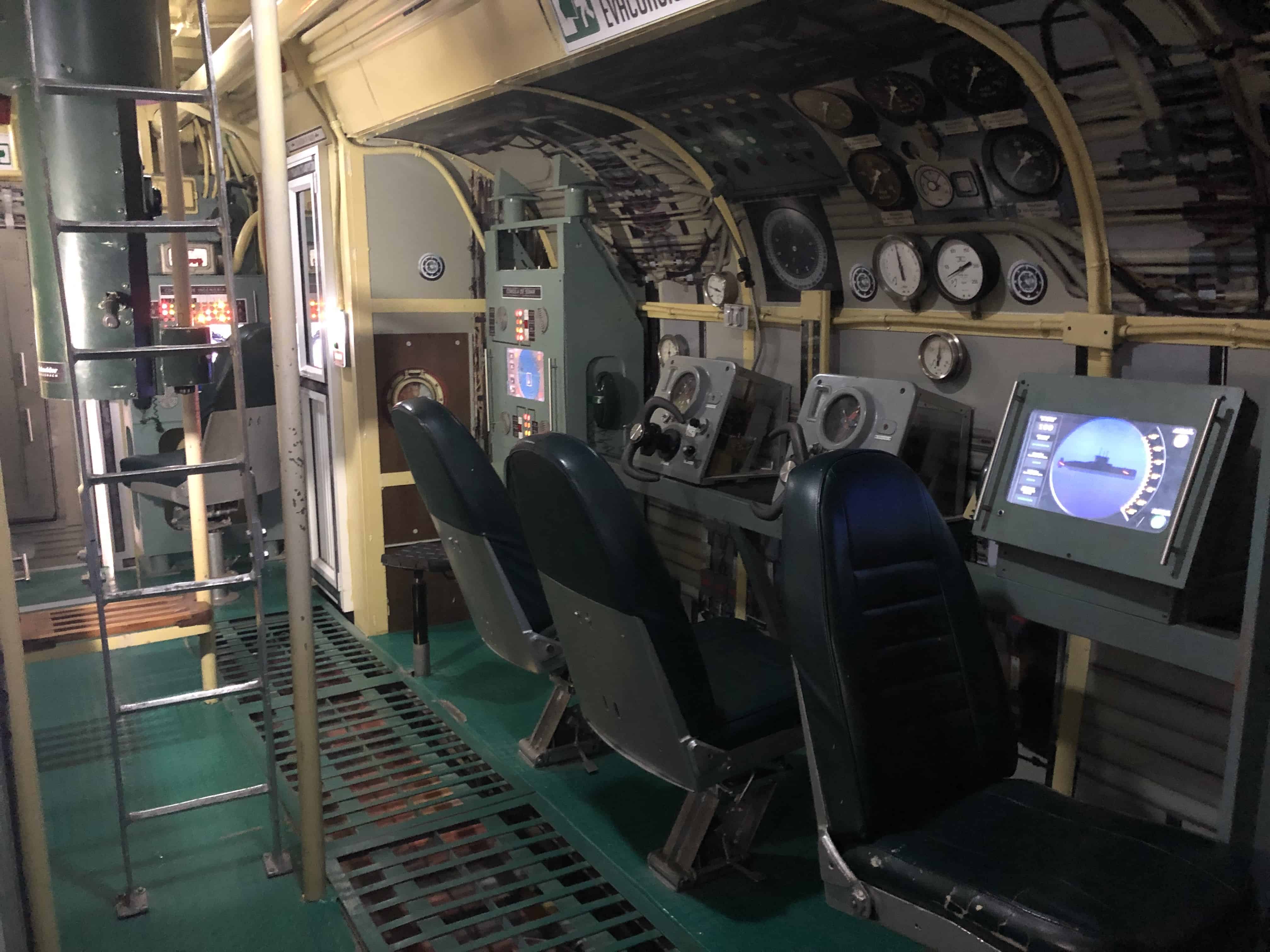 Submarine simulator at the Caribbean Naval Museum in Cartagena, Colombia
