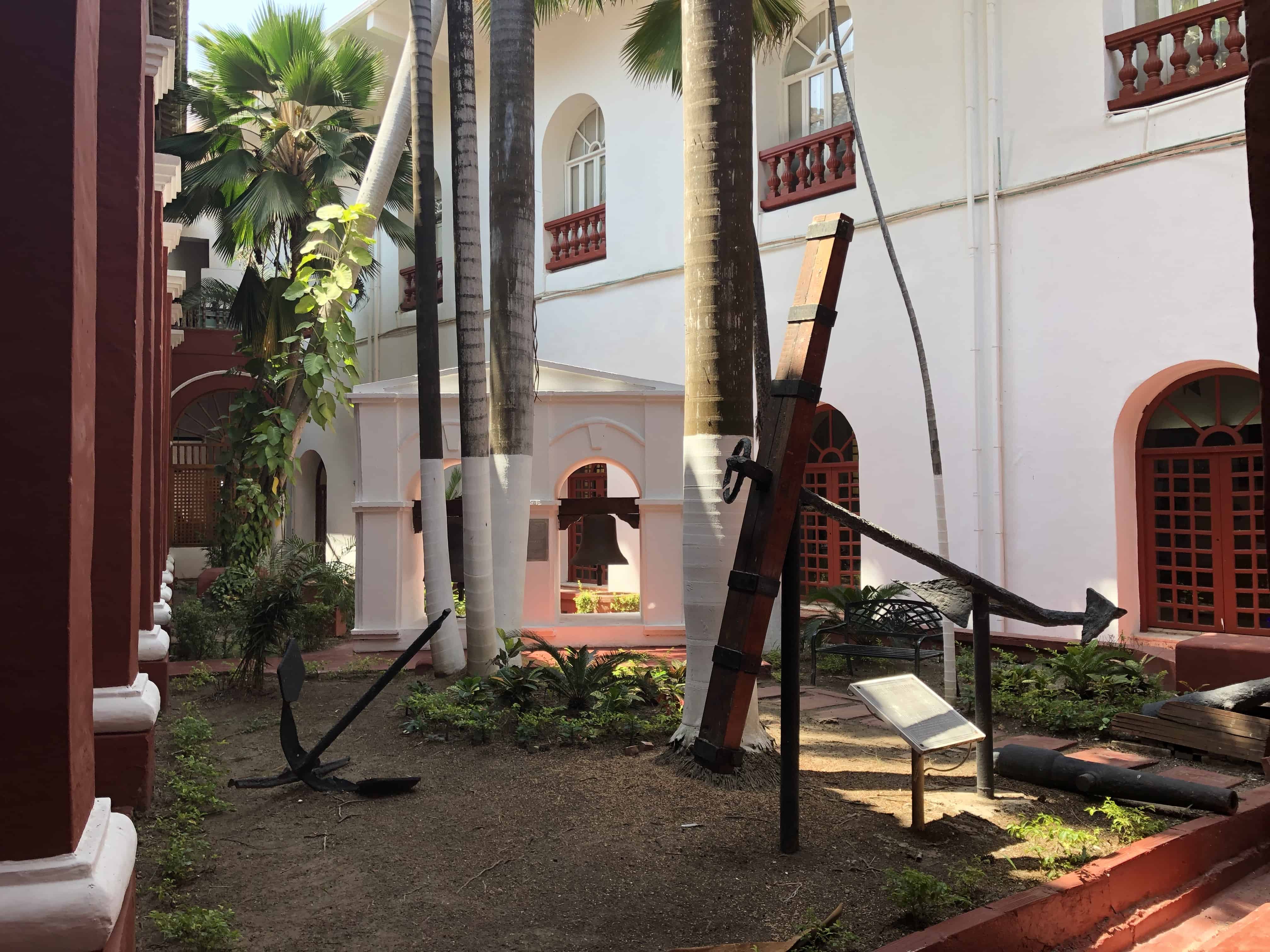 Courtyard at the Caribbean Naval Museum in Cartagena, Colombia