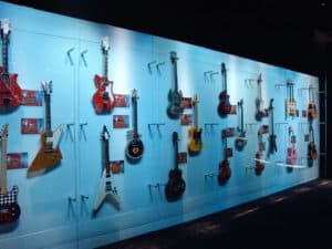 Rick Nielsen's guitar collection at The Henry Ford Museum of American Innovation in Dearborn, Michigan