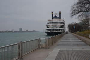 Detroit Princess Riverboat at Hart Plaza in Detroit, Michigan